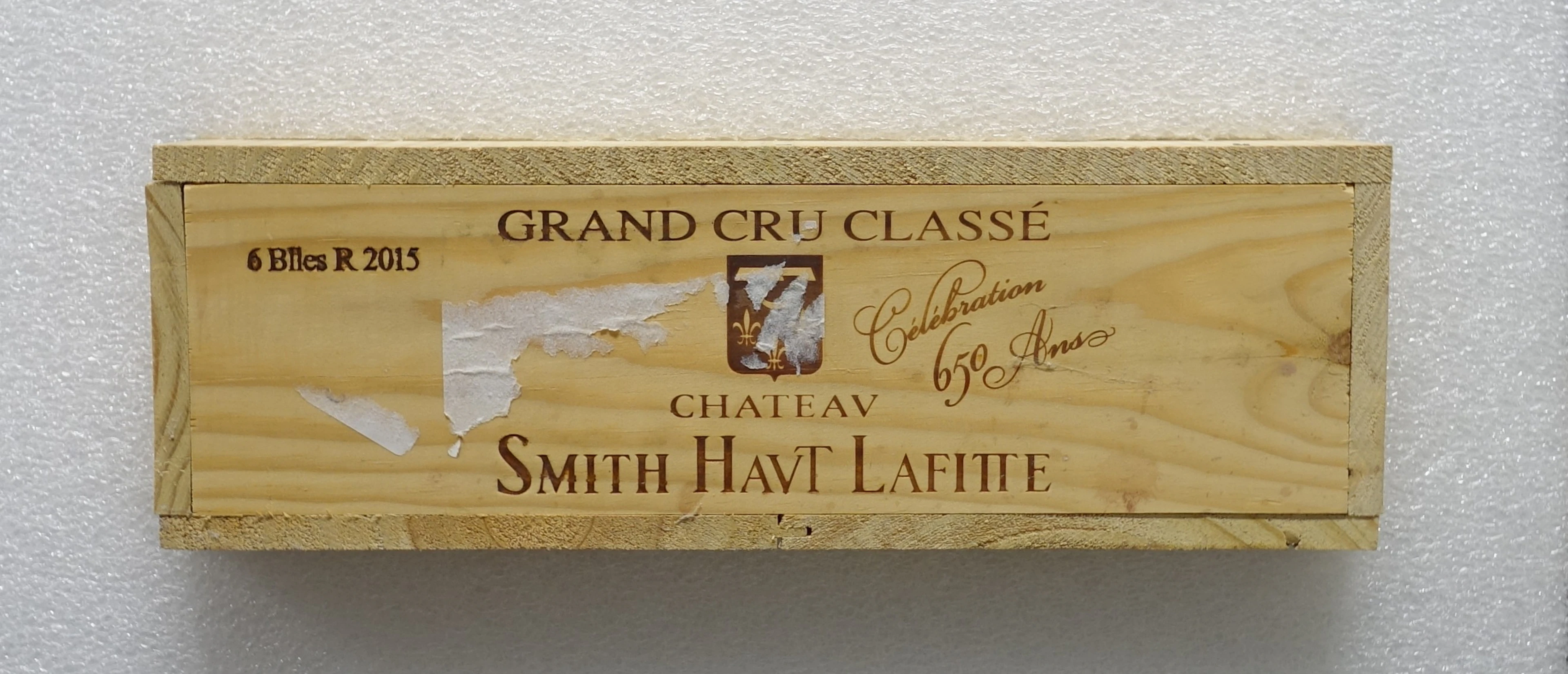 6 bts CH SMITH HAUT LAFITTE 2015 (rouge) CC Pessac Léognan. Célébration 650 ans