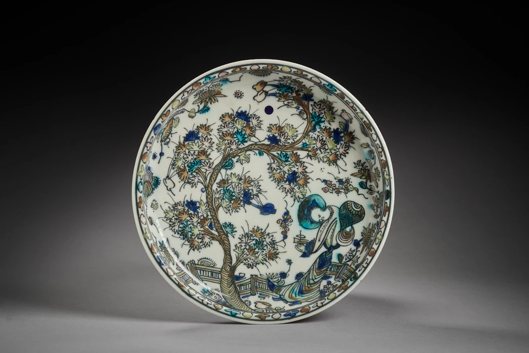 A Qajar Chinoiserie Dish