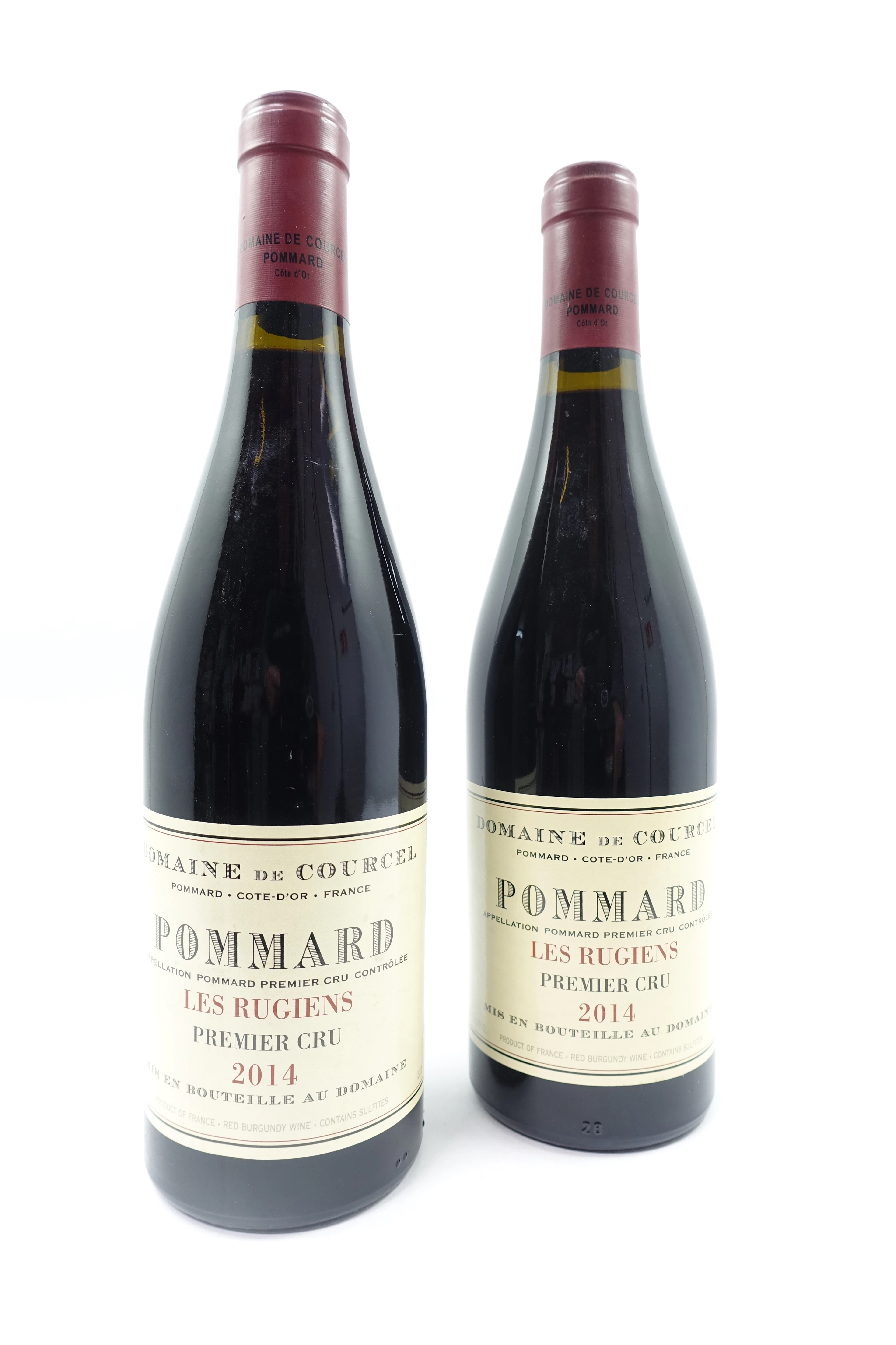 2 bts POMMARD 2014 1er Cru Rugiens. Domaine de Courcel
