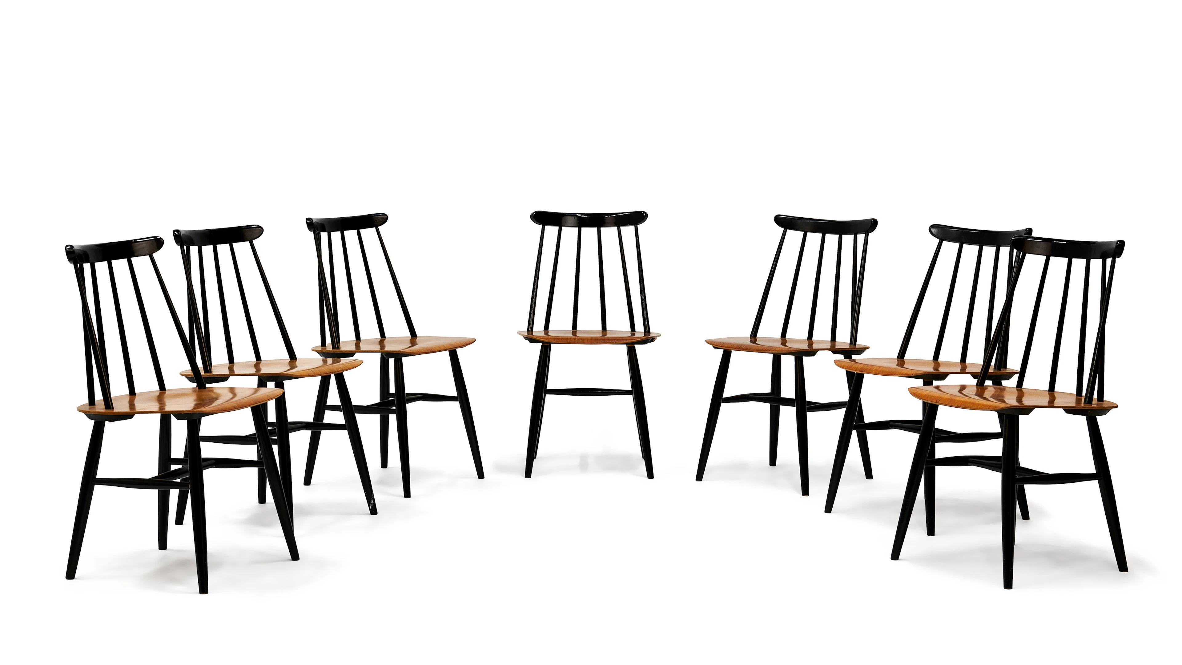 Suite de sept chaises "Fanett" - circa 1958