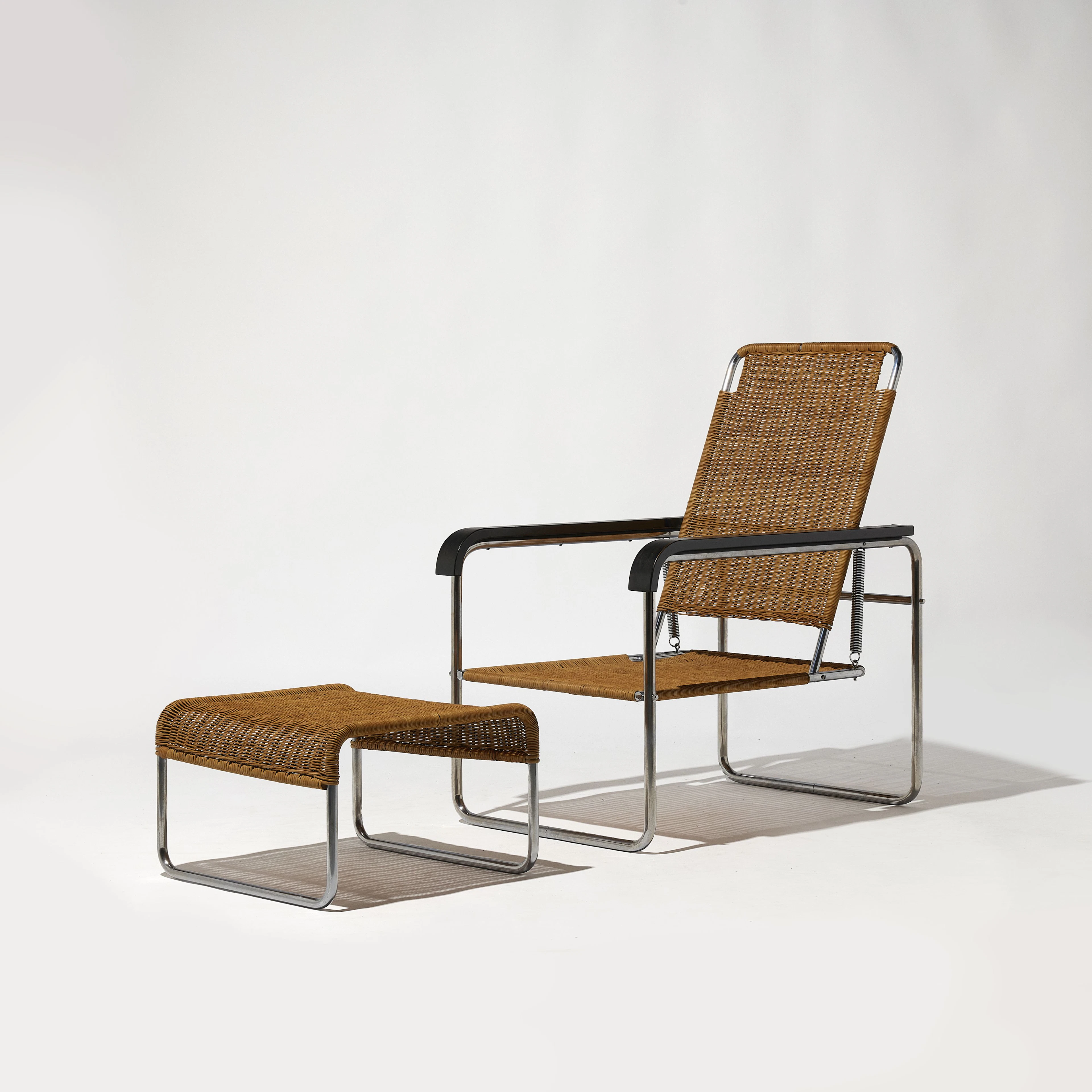 Chaise longue et ottoman mod. B 25 Modèle créé circa 1928