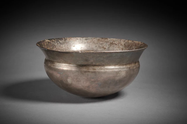A Greek silver bowl