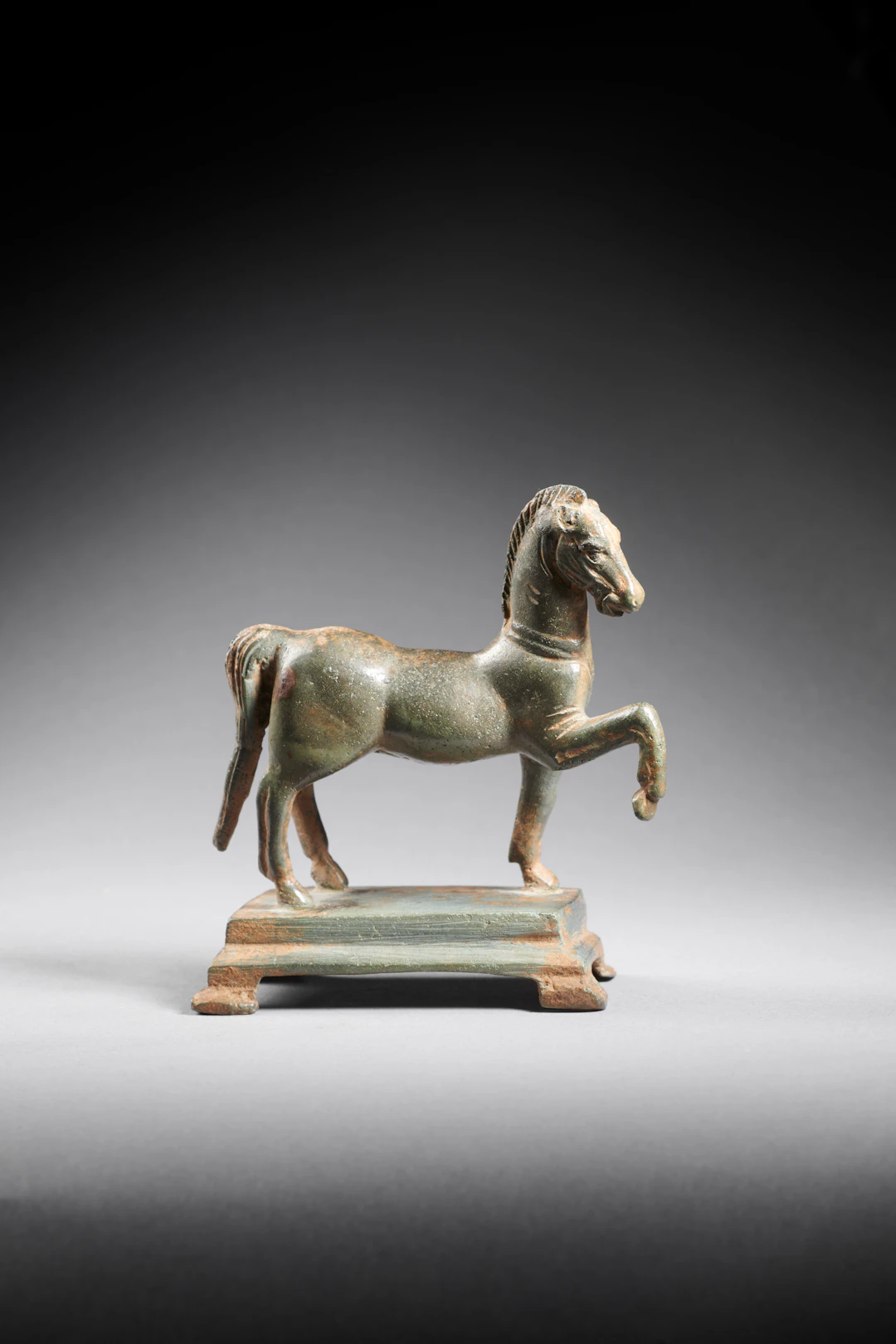 A Roman bronze horse