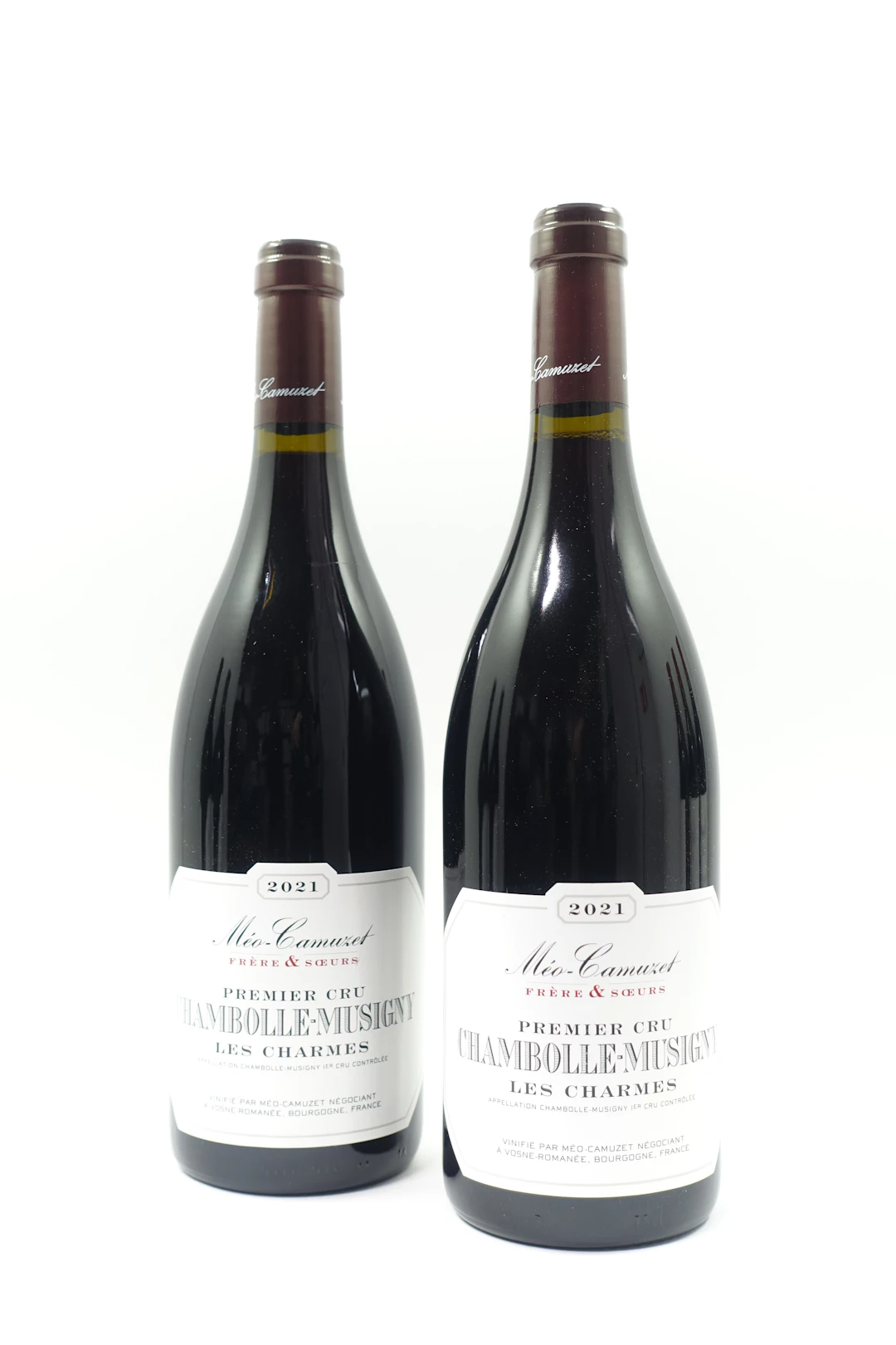 2 bts CHAMBOLLE MUSIGNY 2021 1er Cru Les Charmes. Méo Camuzet Frère & Sœurs