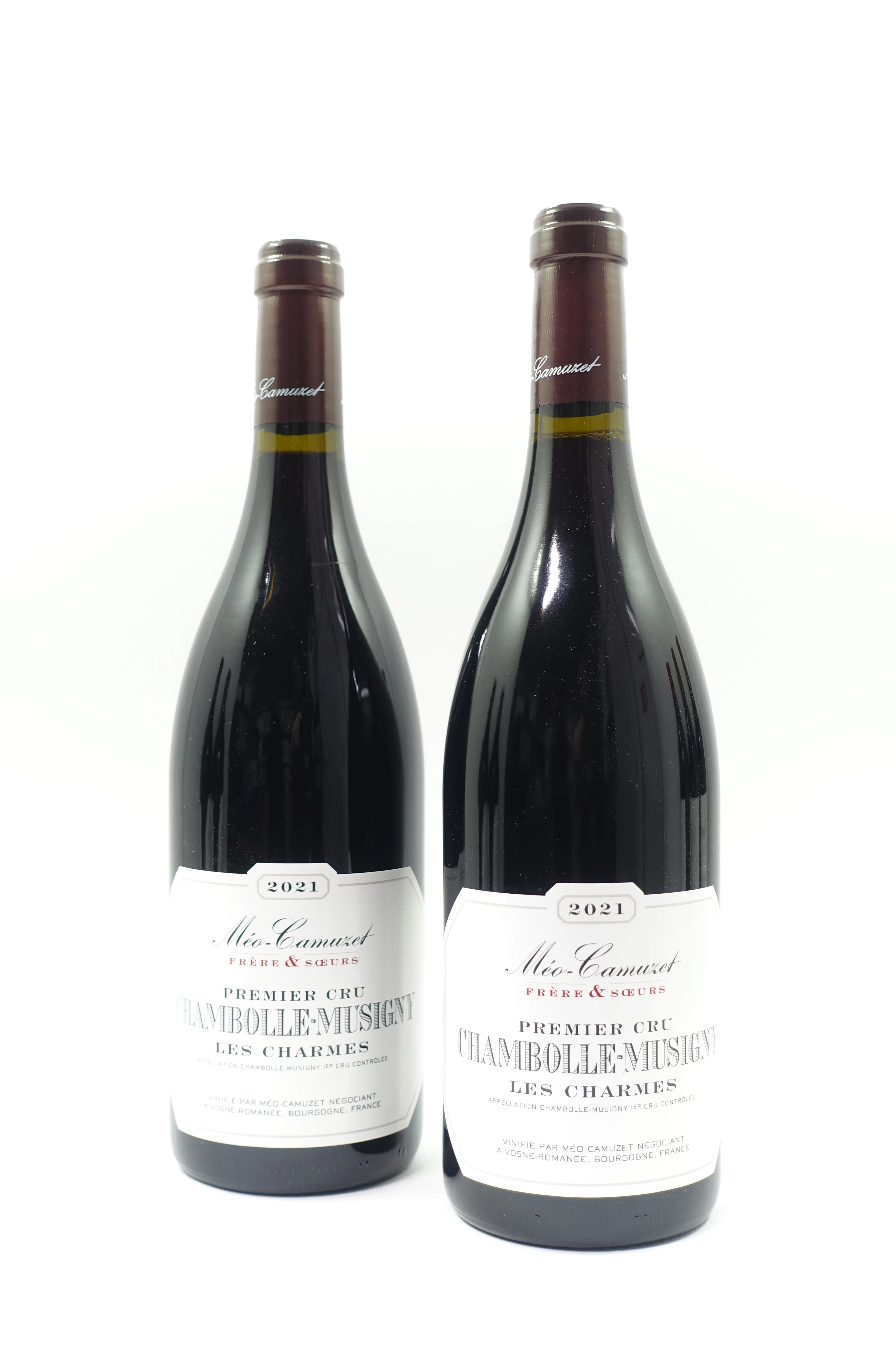 2 bts CHAMBOLLE MUSIGNY 2021 1er Cru Les Charmes. Méo Camuzet Frère & Sœurs