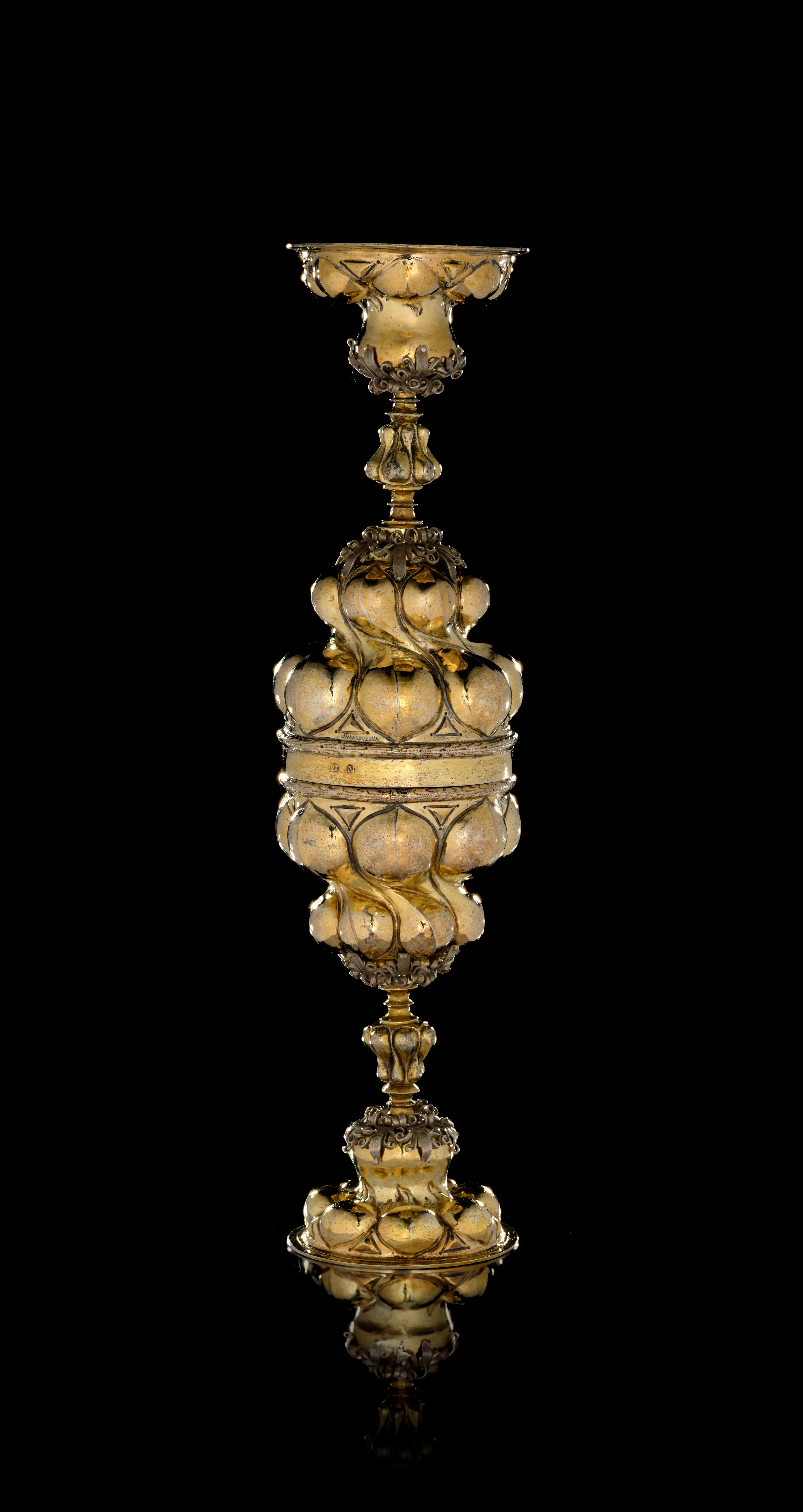 A German silver-gilt double cup, by Georg Rühl, Nuremberg, 1609-1625