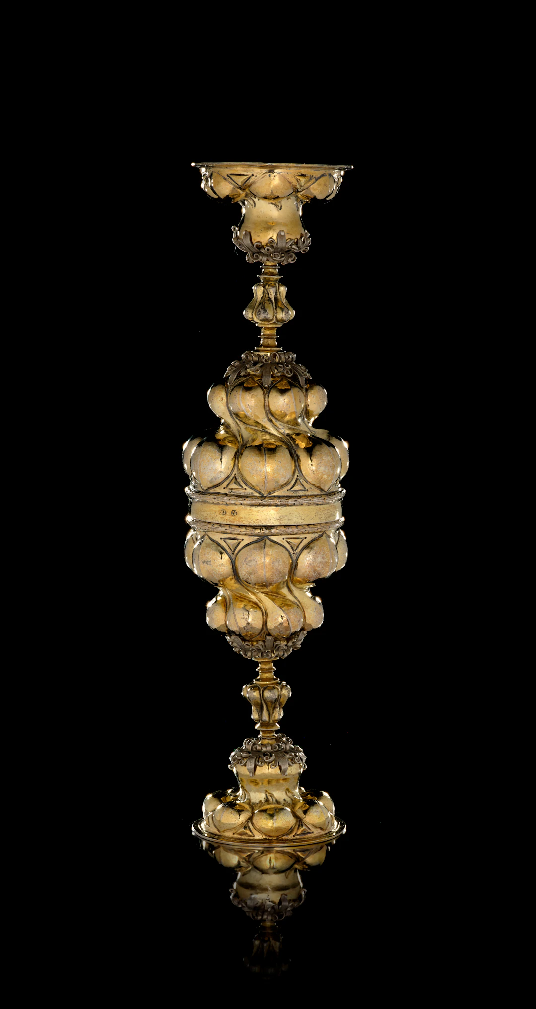 A German silver-gilt double cup, by Georg Rühl, Nuremberg, 1609-1625
