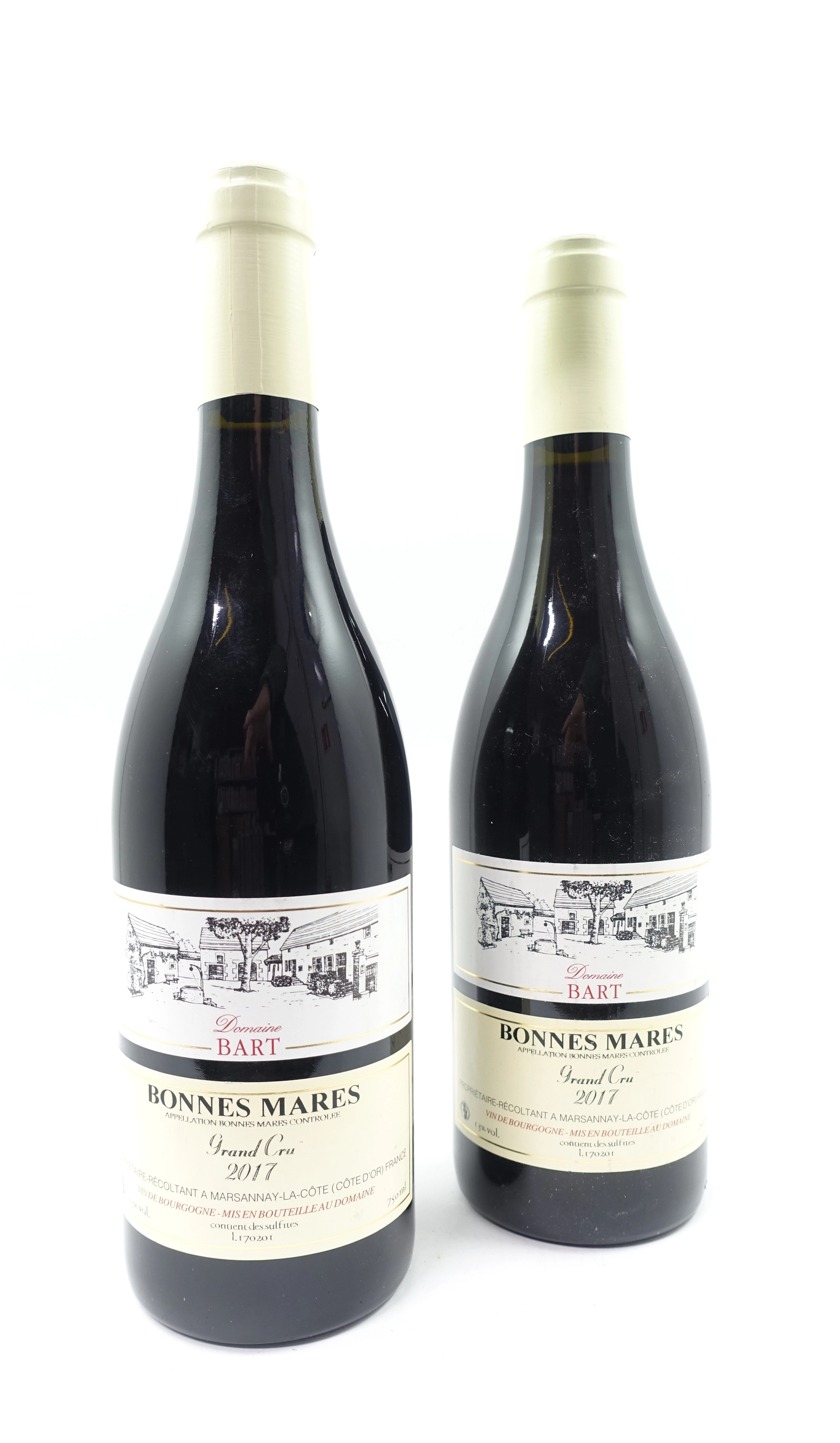 2 bts BONNES MARES 2017 Grand Cru. Domaine Bart