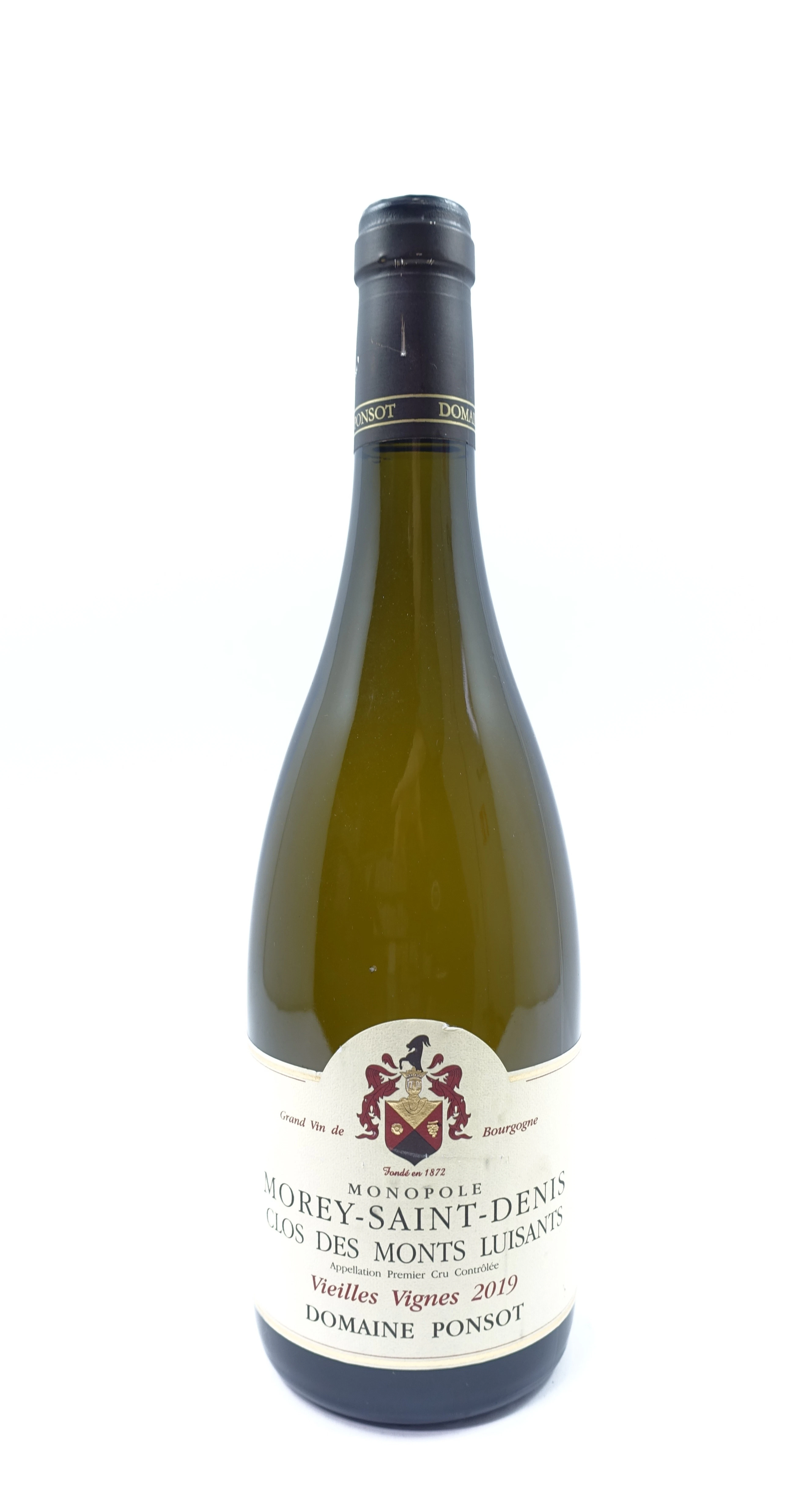 1 bt MOREY SAINT DENIS 2019 (blanc) 1er Cru Clos des Monts Luisants.