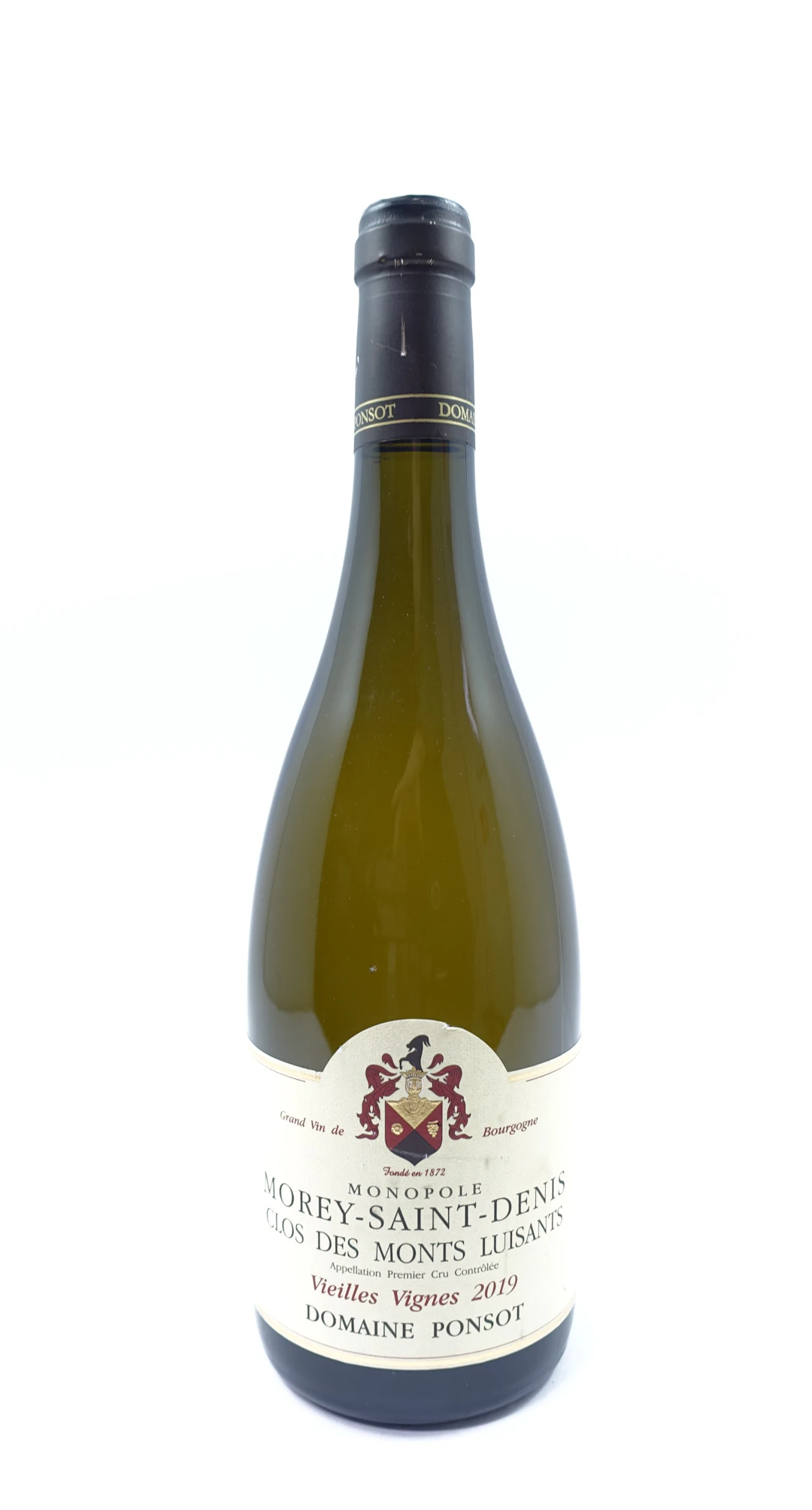1 bt MOREY SAINT DENIS 2019 (blanc) 1er Cru Clos des Monts Luisants.