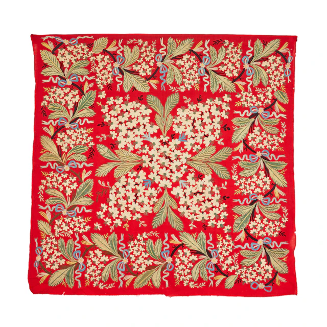 An Ottoman Silk-Embroidered Panel (Bohça)