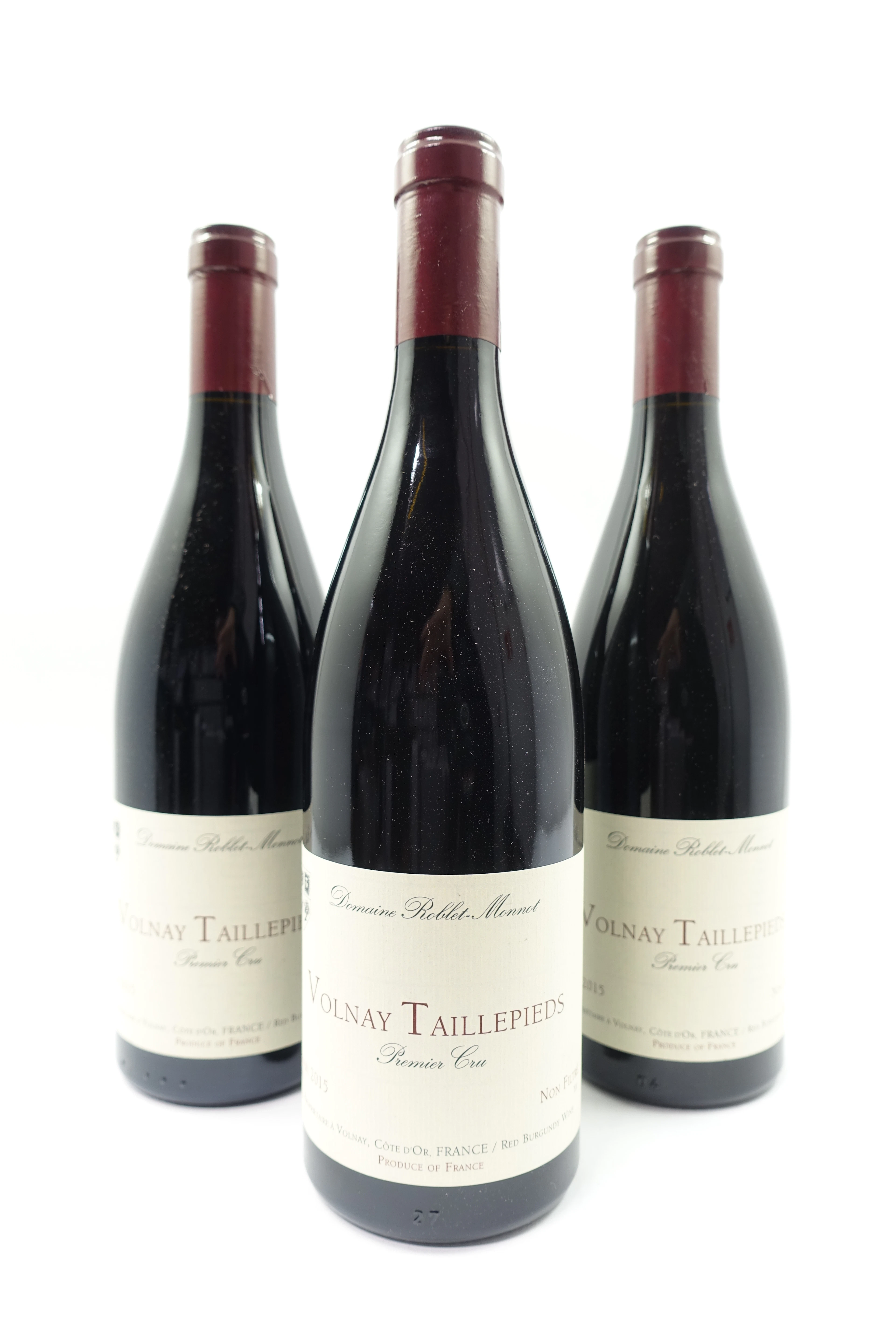 12 bts VOLNAY 2015 1er Cru Taillepieds. Domaine Roblet-Monnot