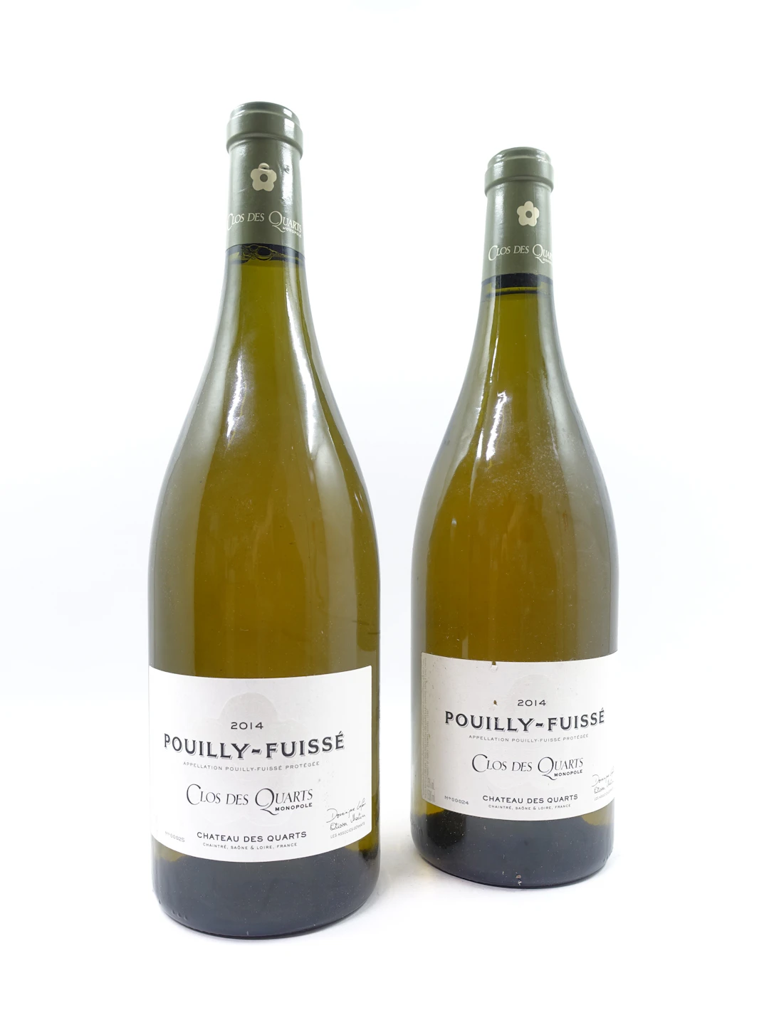 2 mags POUILLY FUISSE 2014 Monopole Clos des Quarts. Château des Quarts.
