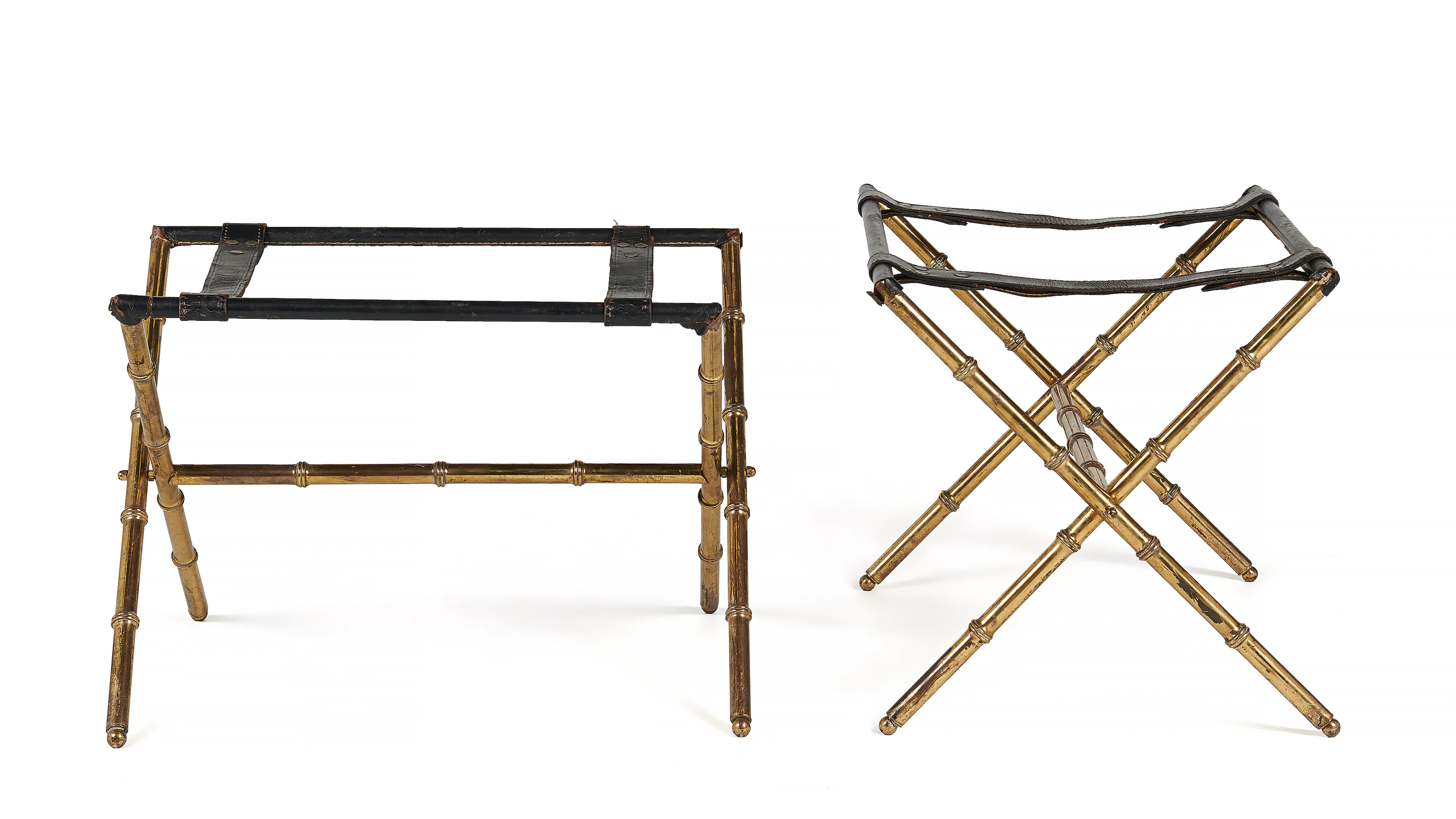 Jacques ADNET 1900 - 1984 Suite de deux porte valises - circa 1960