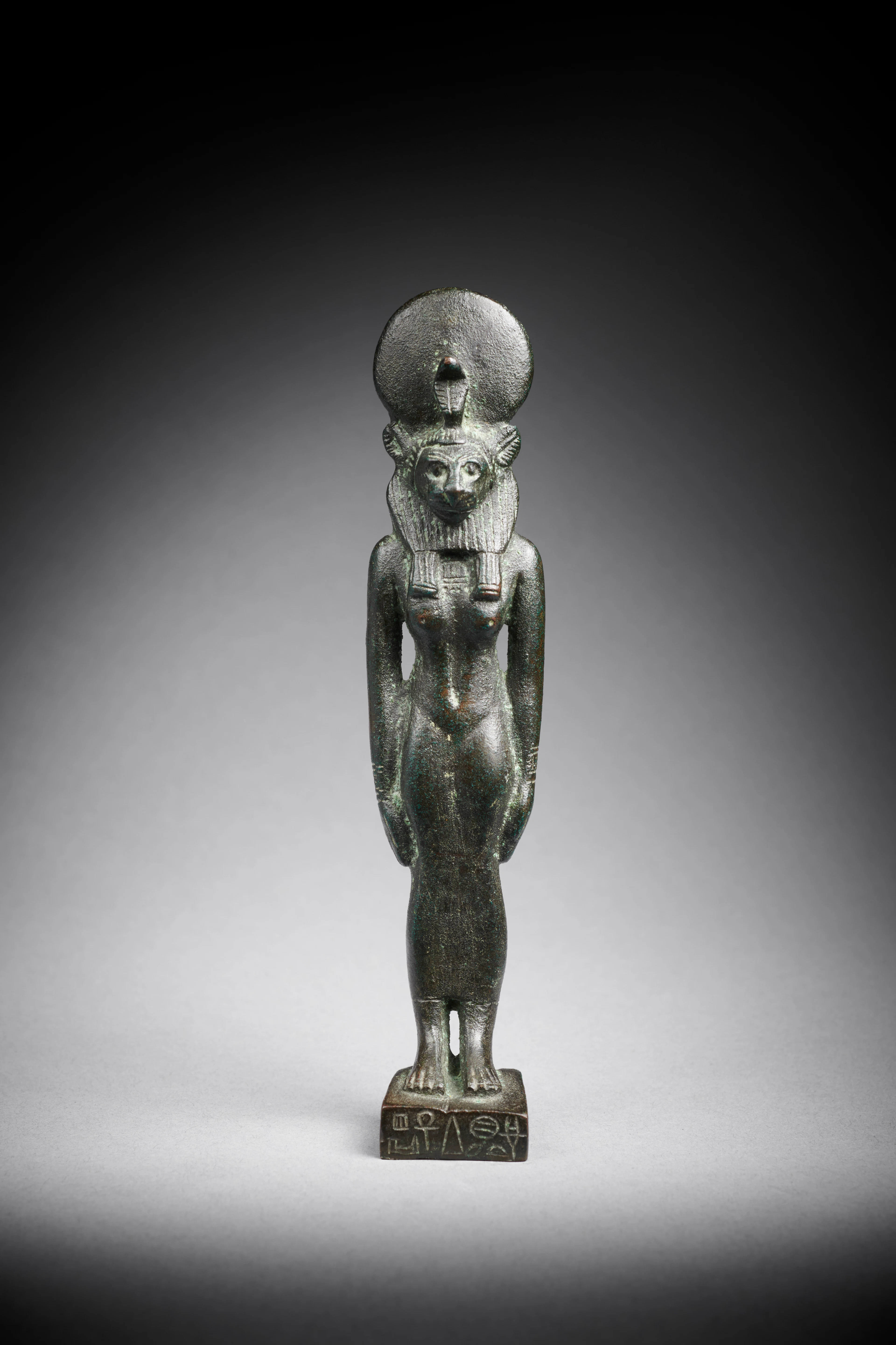 An Egyptian bronze figure of Sekhmet