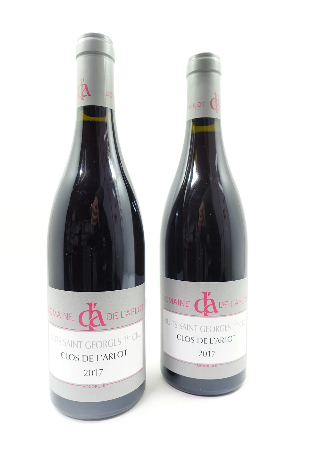2 bts NUITS SAINT GEORGES 2017 1er Cru Clos de l'Arlot. Domaine de l'Arlot
