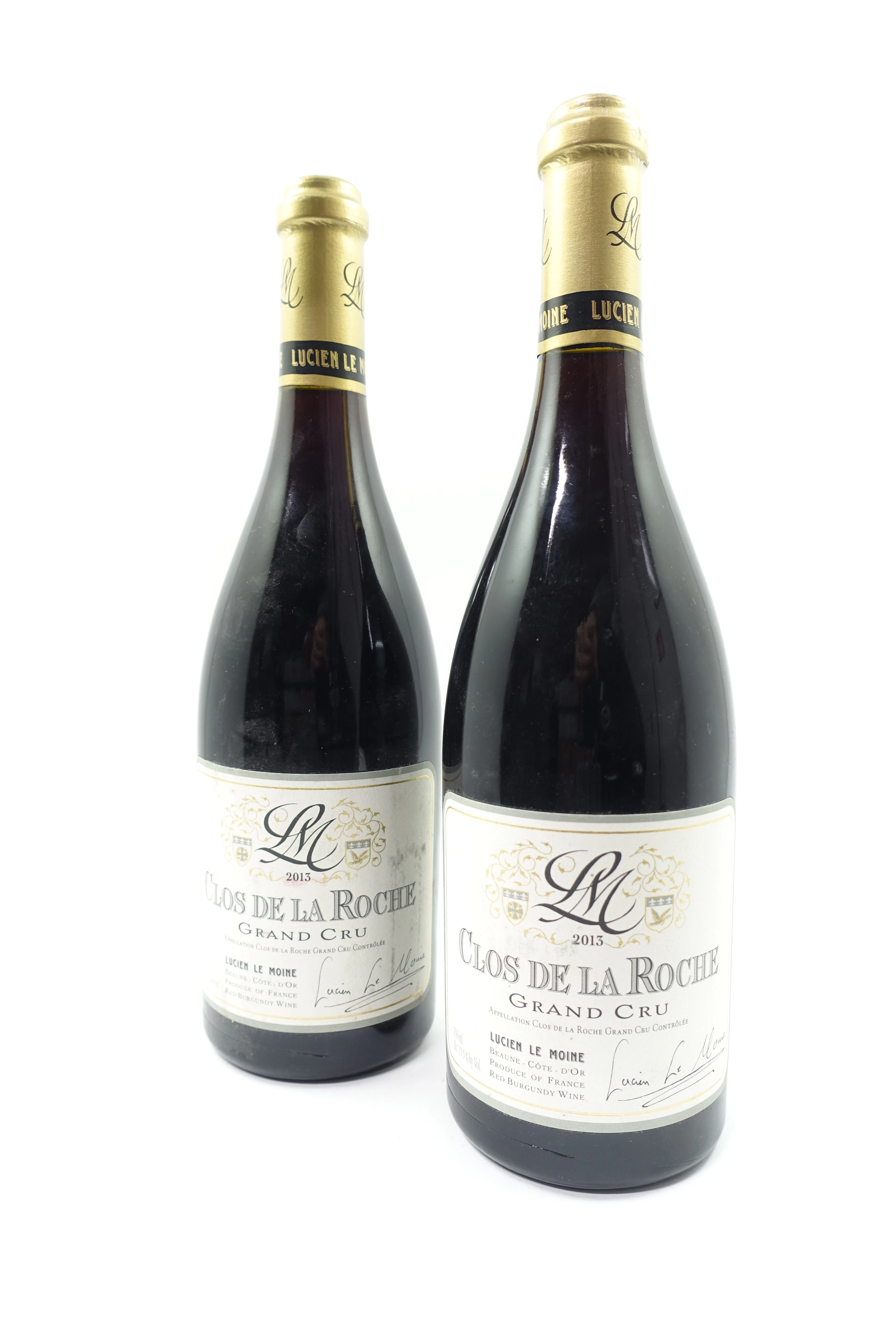2 bts CLOS DE LA ROCHE 2013 Grand Cru. Lucien Le Moine