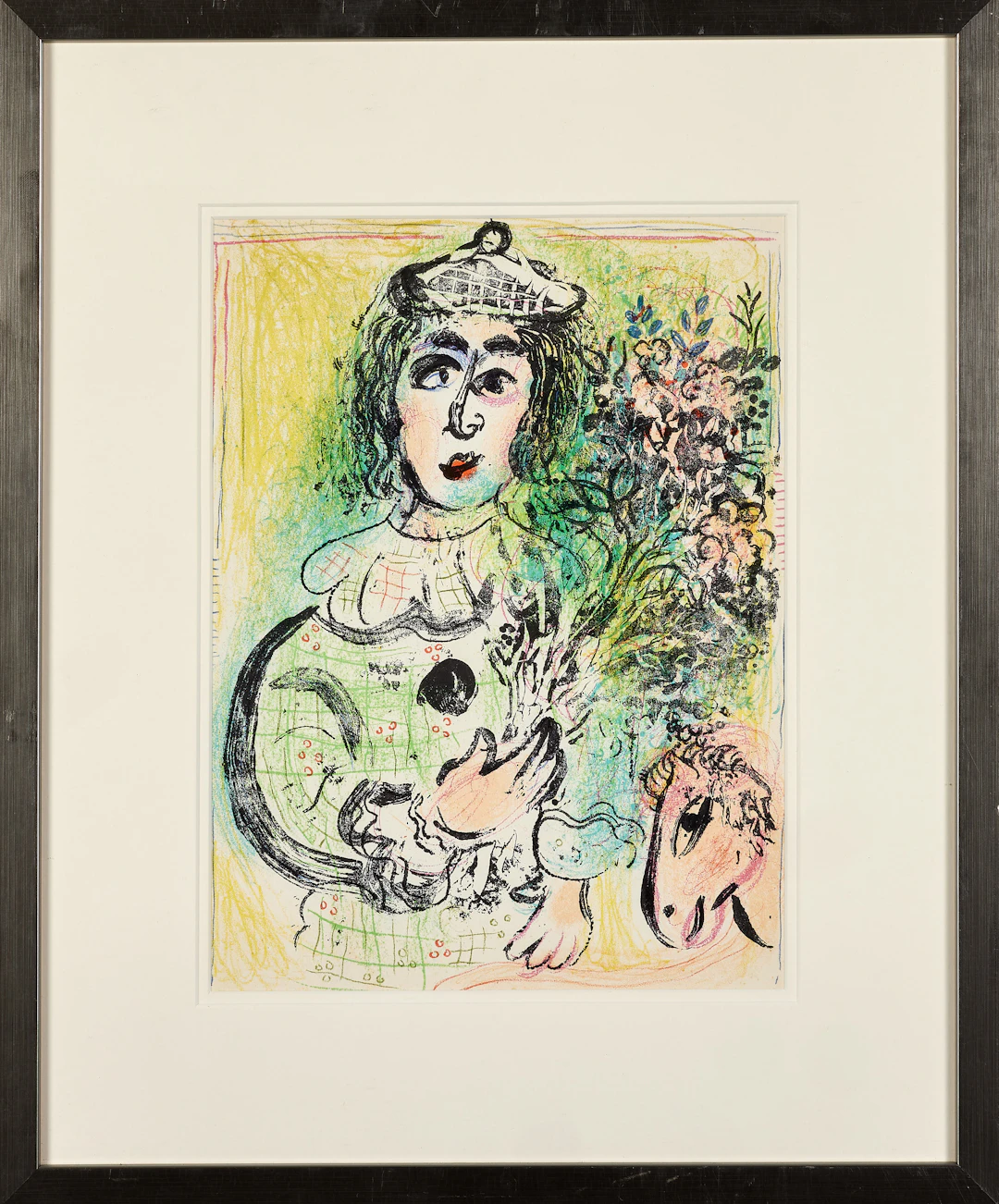 Marc CHAGALL (1887 - 1985) Le Clown Fleuri - 1963