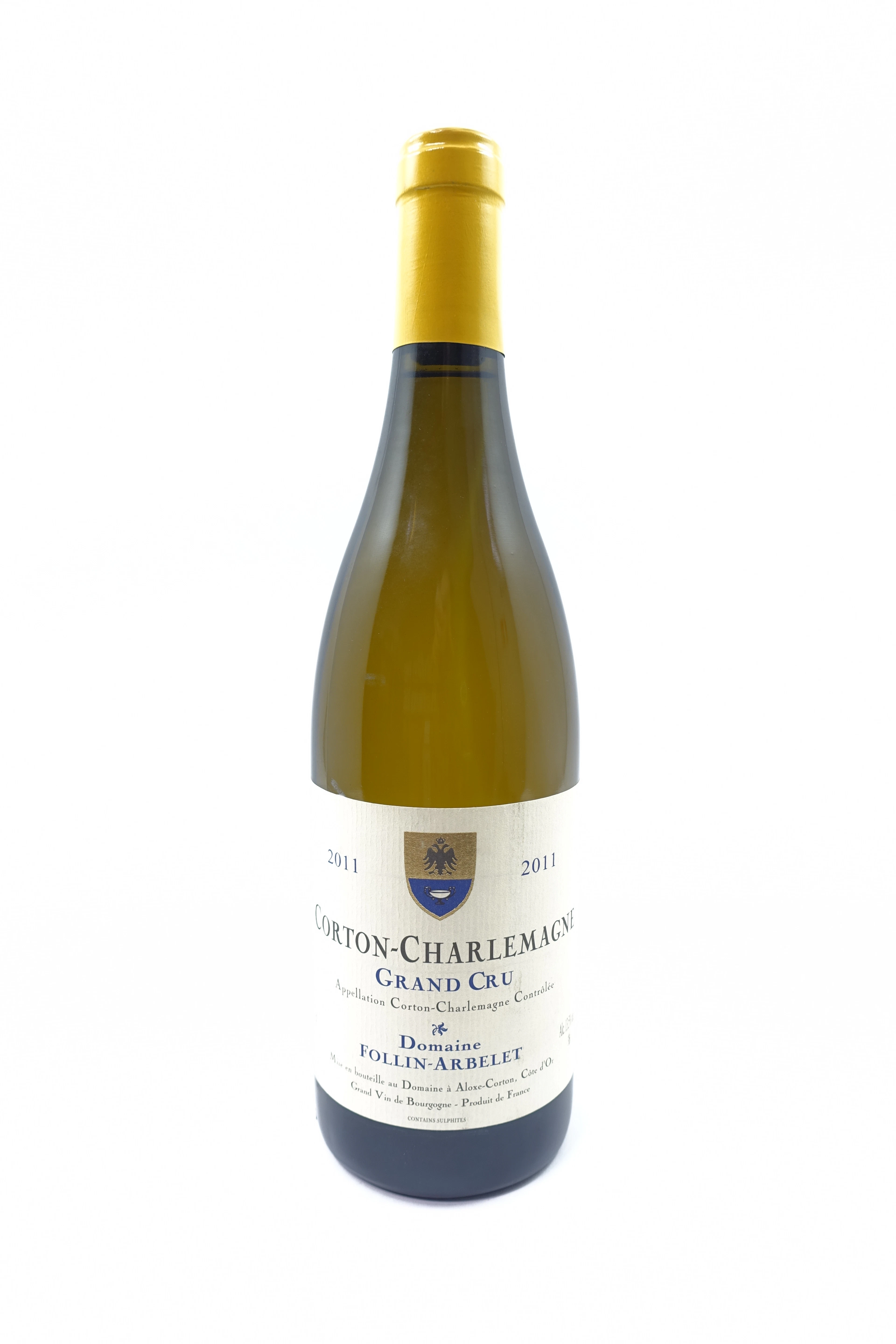1 bt CORTON CHARLEMAGNE 2011 Grand Cru. Domaine Follin-Arbelet