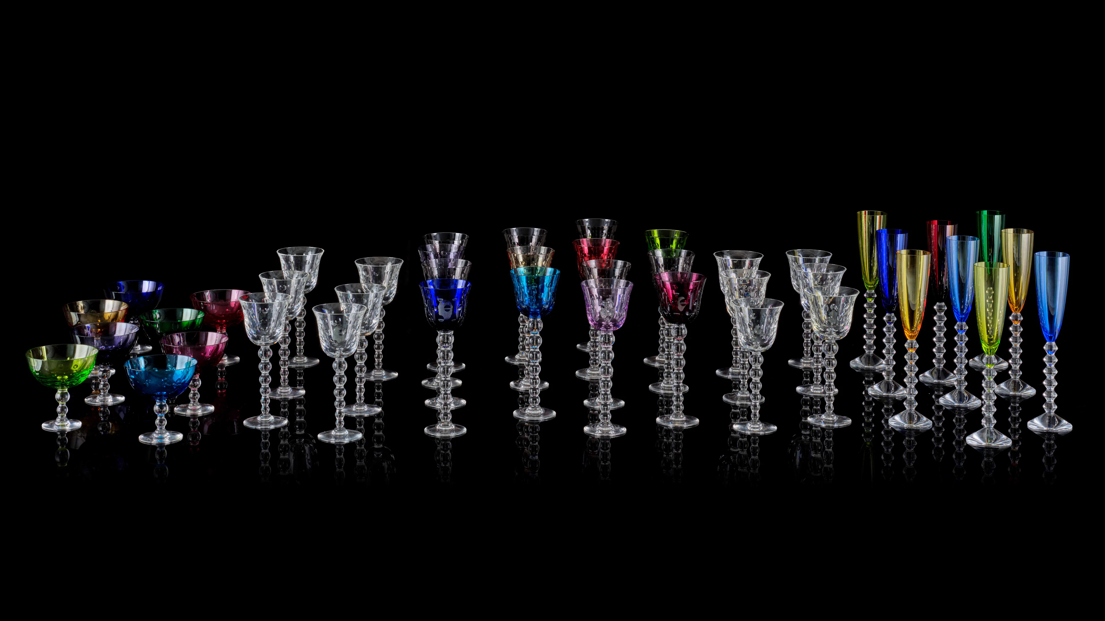 PARTIE DE SERVICES DE VERRES, TRAVAIL DE LA MAISON SAINT-LOUIS