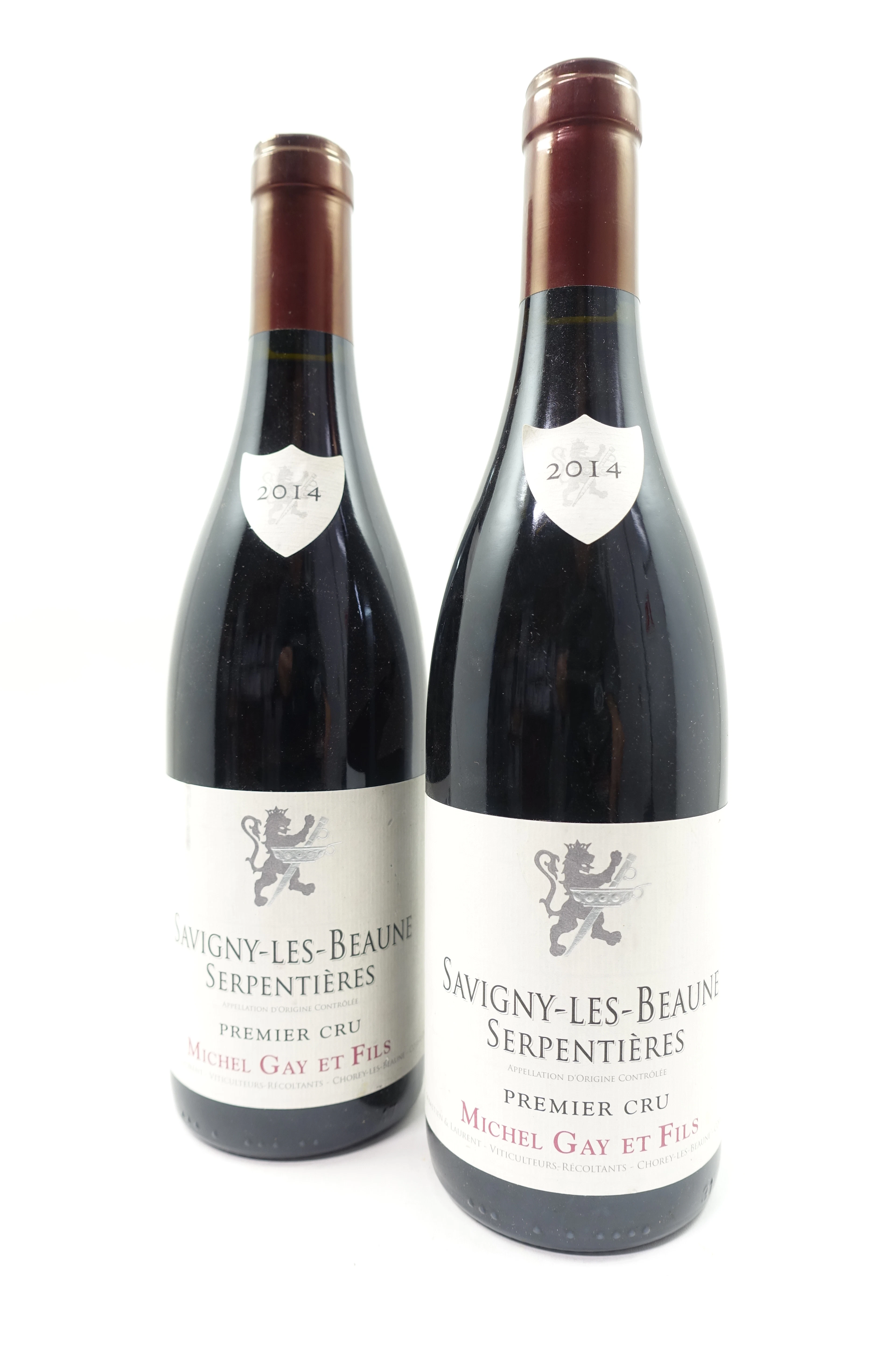 2 bts SAVIGNY LES BEAUNE 2014 (rouge) 1er cru les Serpentières. Michel Gay