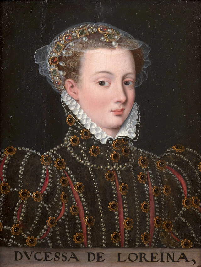 Ecole française de la fin du XVIe siècle Portrait de la duchesse de Lorraine
