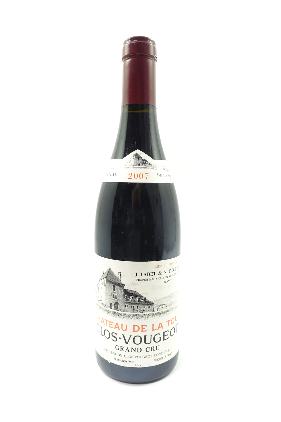 1 bt CLOS DE VOUGEOT 2007 Grand Cru. Château de la Tour