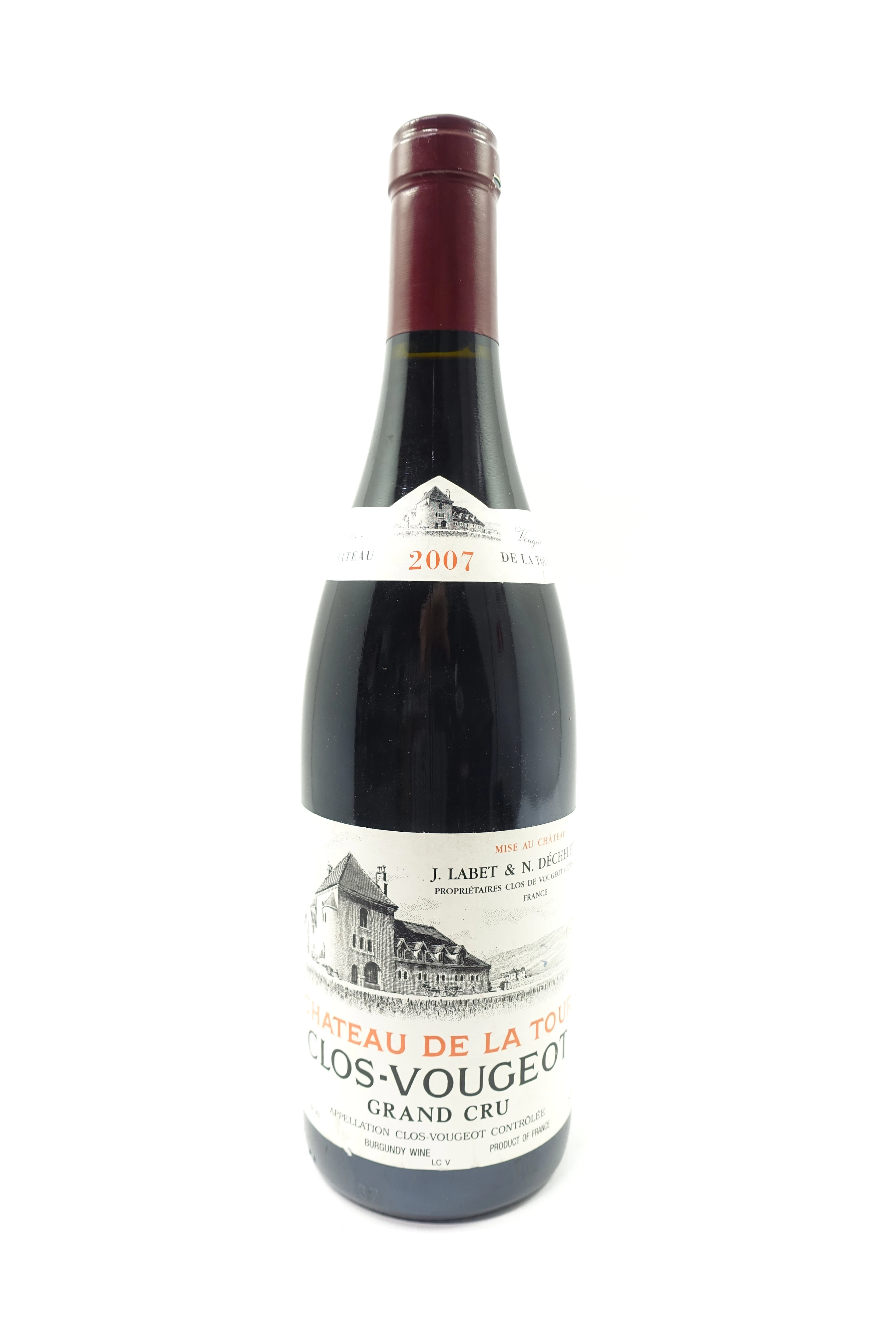 1 bt CLOS DE VOUGEOT 2007 Grand Cru. Château de la Tour