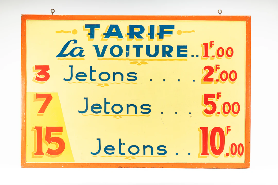 Carousel admission prices « La Voiture » No reserve