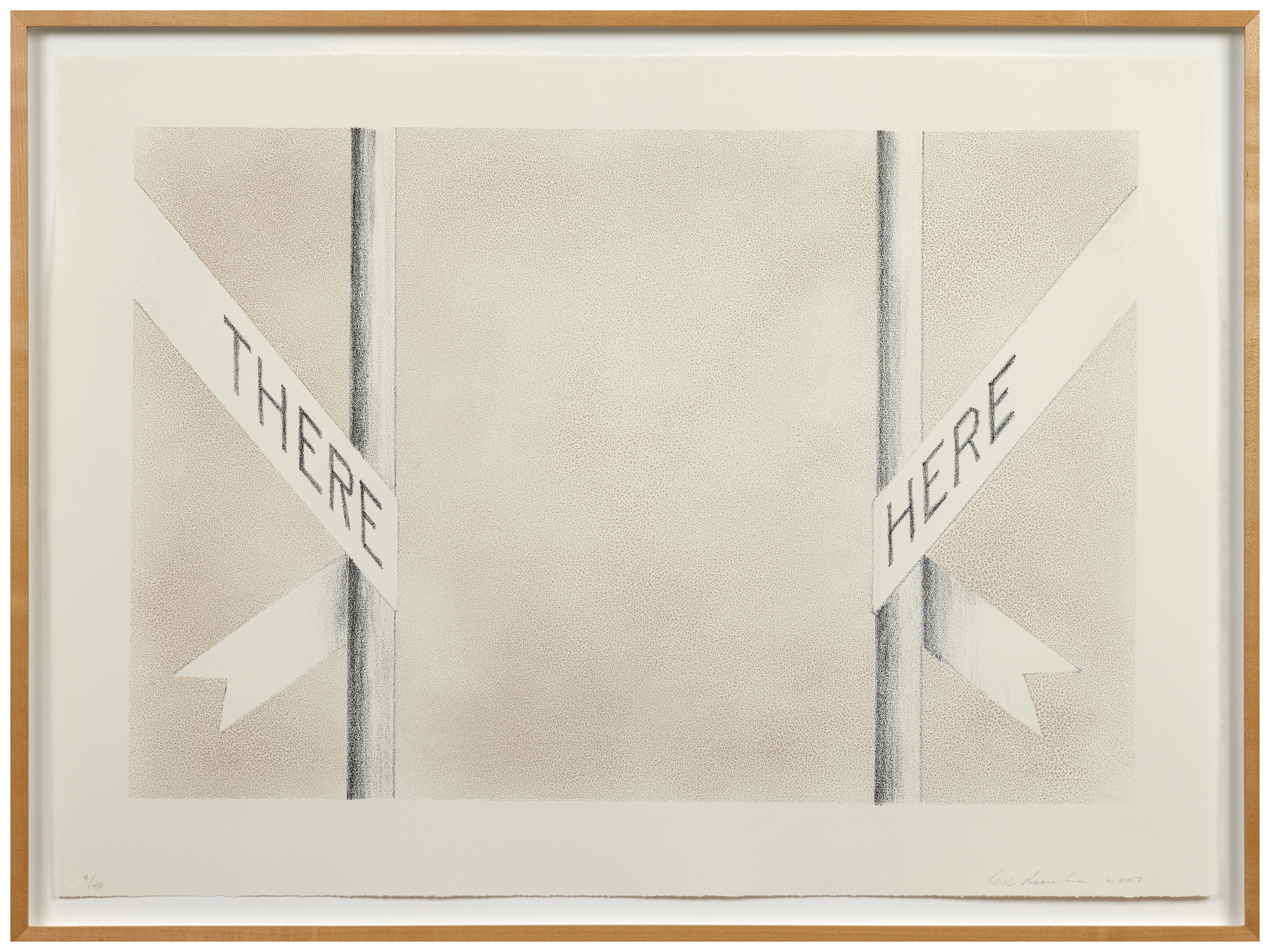 Ed RUSCHA 1937- There and here (state 1) - 2007