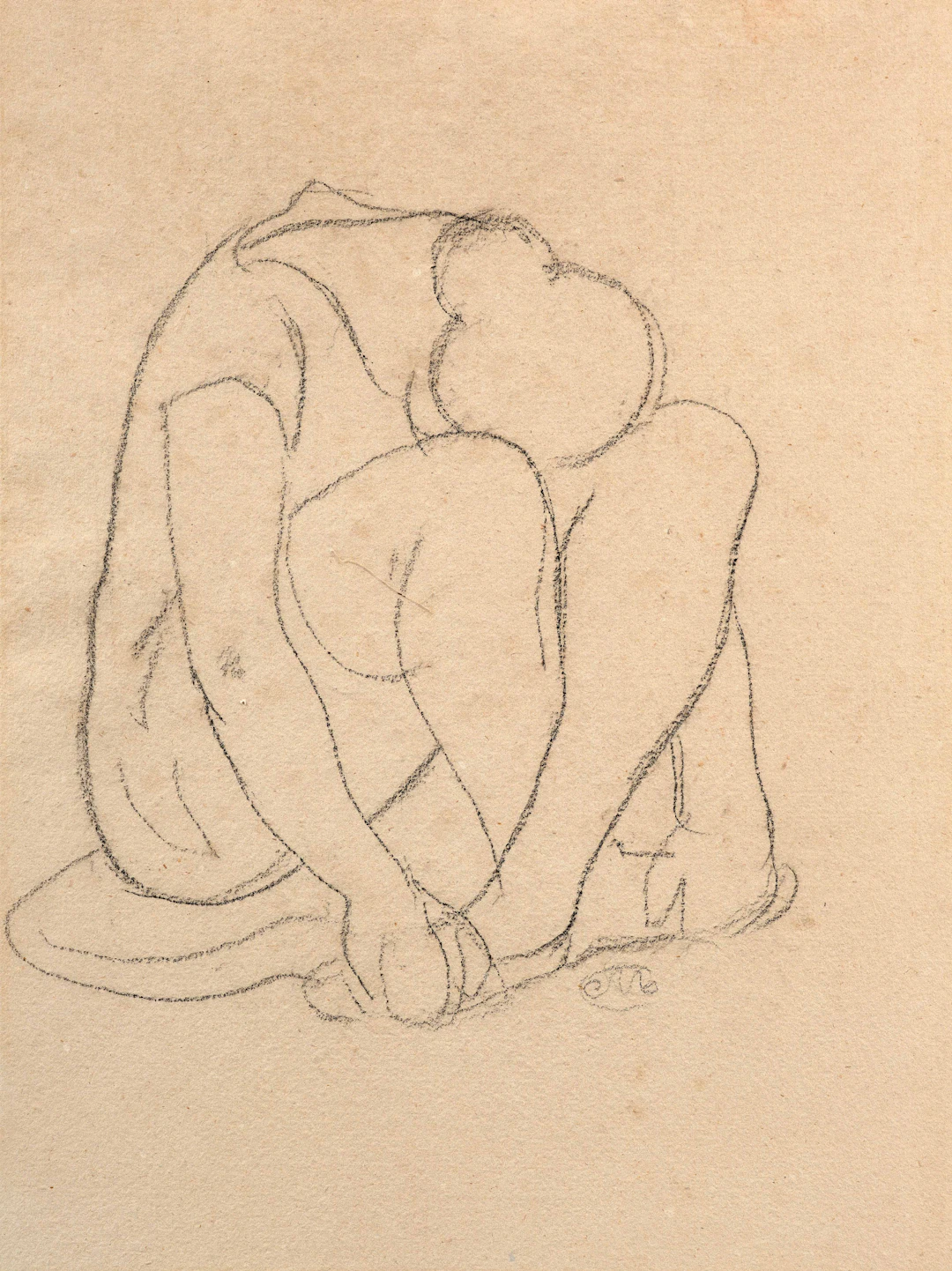Femme accroupie