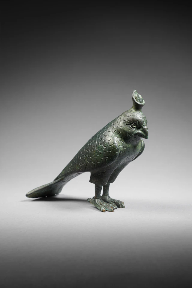 A Romano-Egyptian bronze statuette of Horus