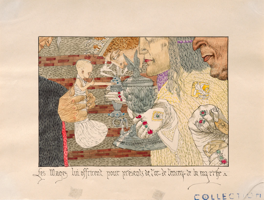 Gustav Adolf MOSSA Nice, 1883-1971 L'adoration des Mages de la série