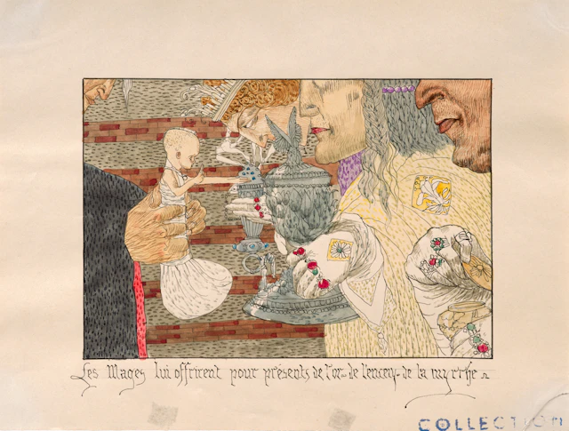 Gustav Adolf MOSSA Nice, 1883-1971 L'adoration des Mages de la série