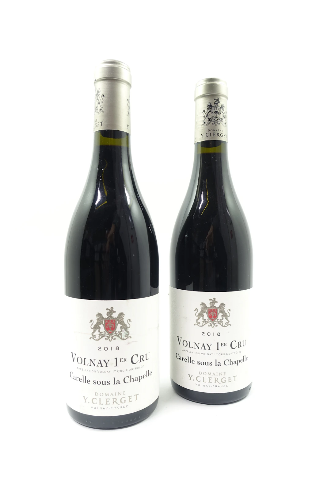 2 bts VOLNAY 2018 1er Cru Carelle sous la Chapelle. Domaine Y.Clerget