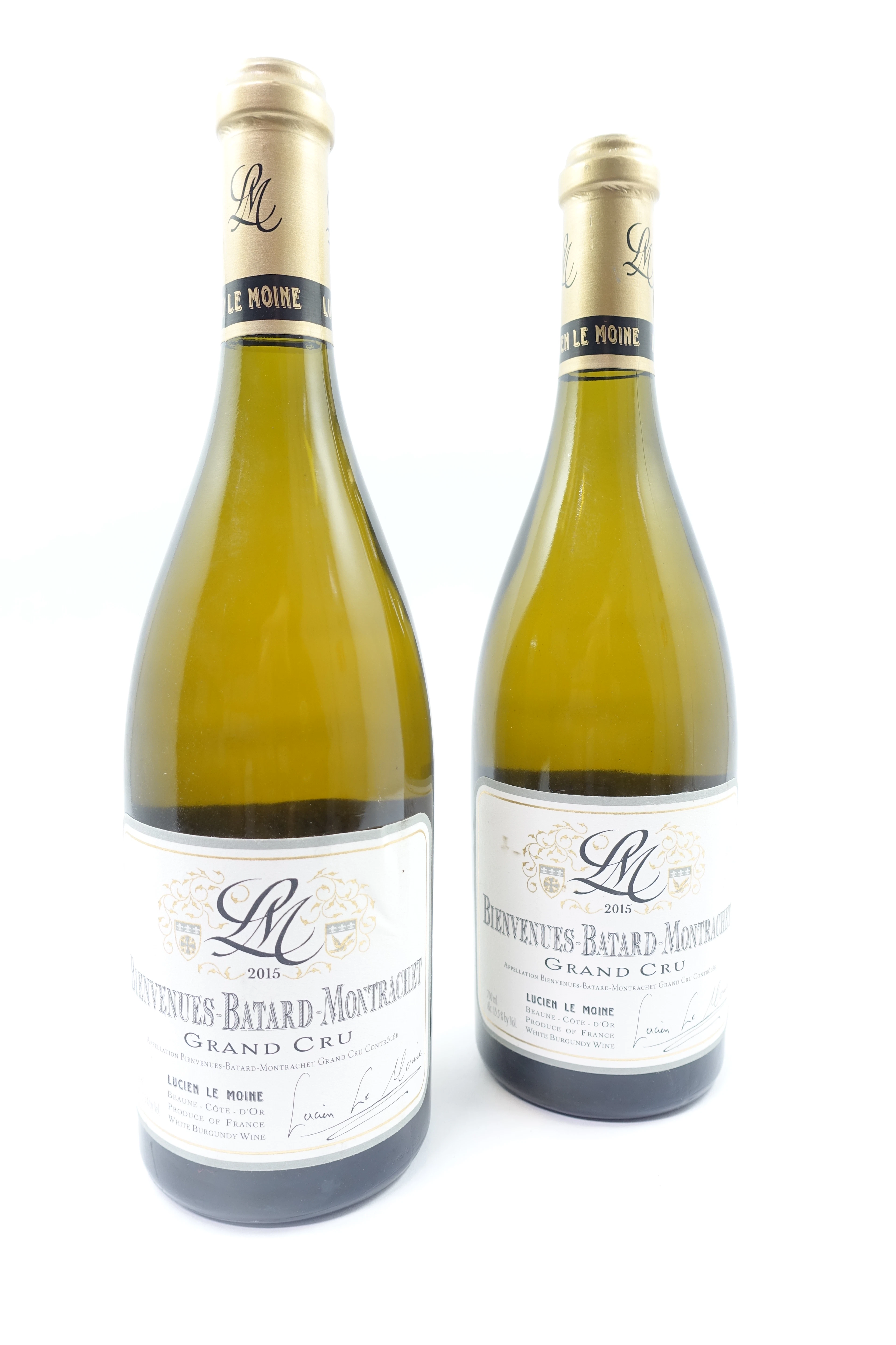 2 bts BIENVENUES BATARD MONTRACHET 2015 Grand Cru. Lucien Le Moine
