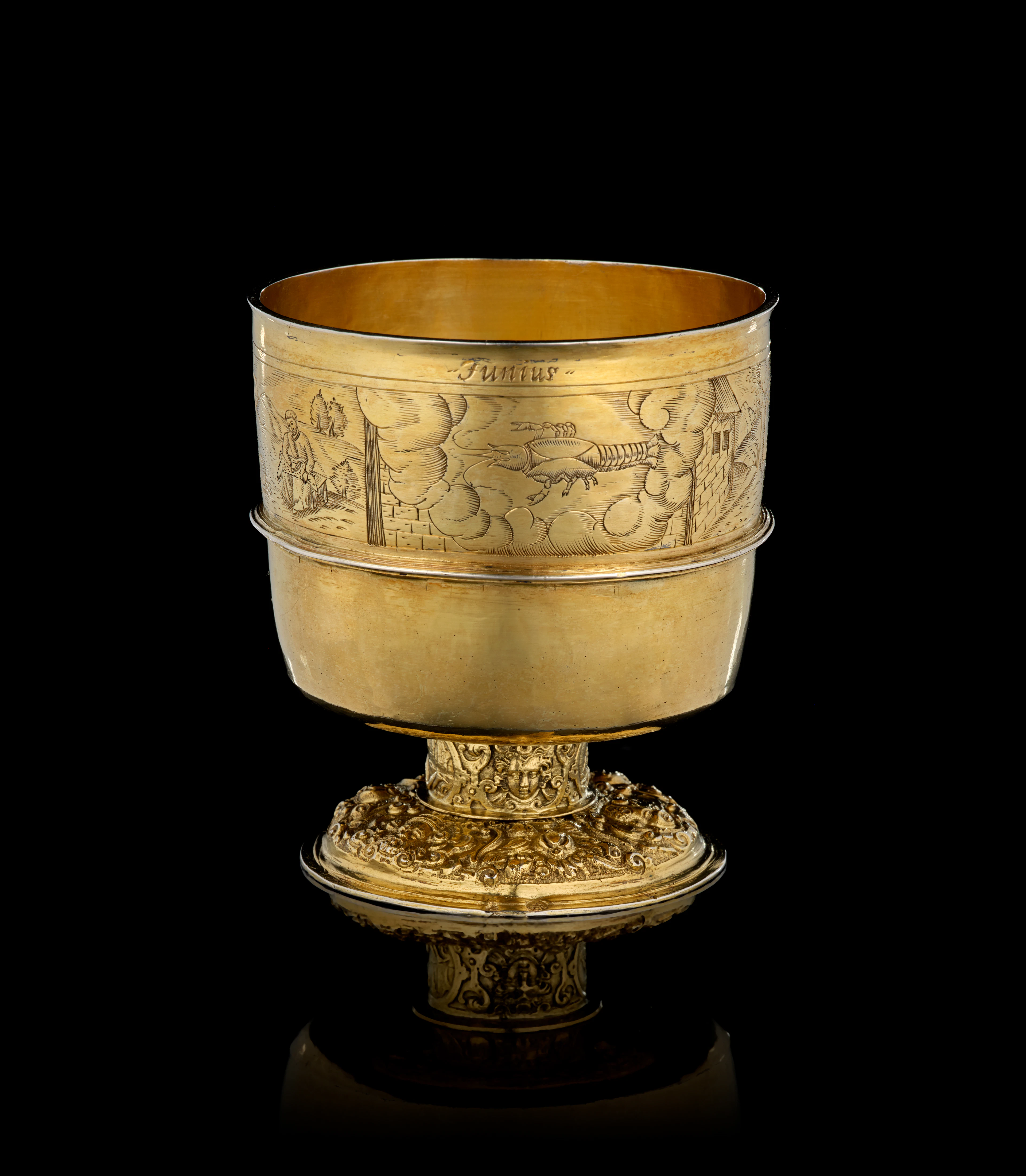 A German silver-gilt "June" beaker, Andrea Si(e)benbürger, Augsburg, 1610-1612