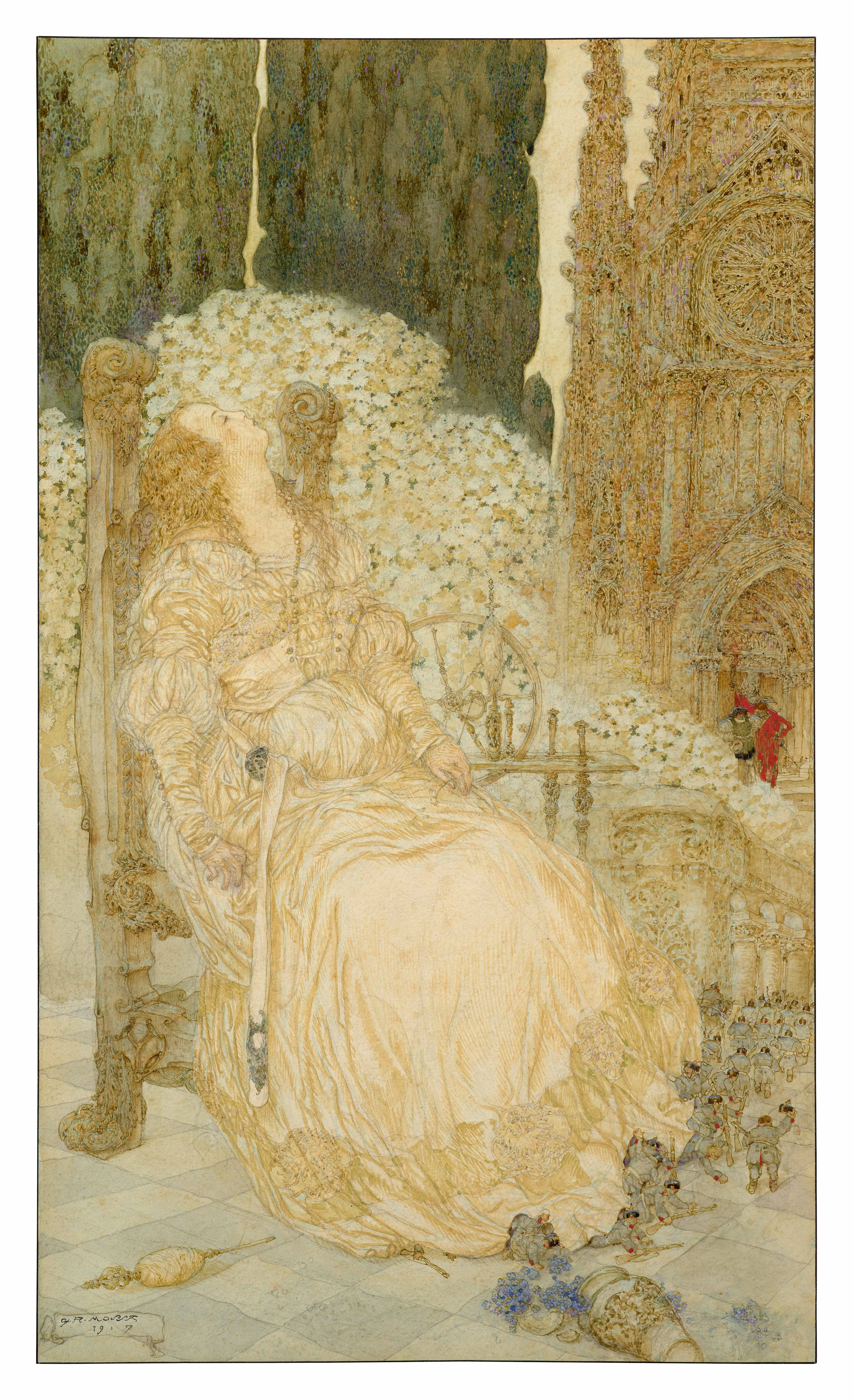 Gustav Adolf MOSSA 1883 - 1971 Gretchen (Visions de guerre) - 1917