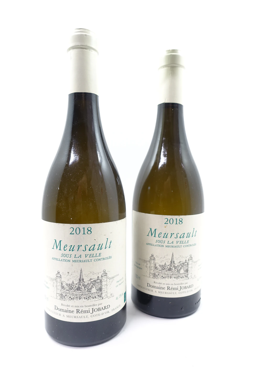 2 bts MEURSAULT 2018 Sous la Velle. Domaine Rémy Jobard