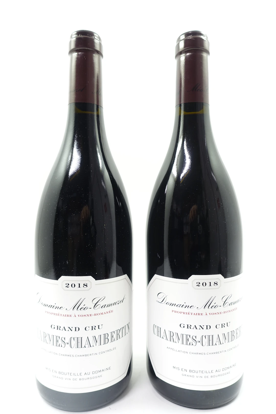 2 bts CHARMES CHAMBERTIN 2018 Grand Cru. Domaine Méo Camuzet