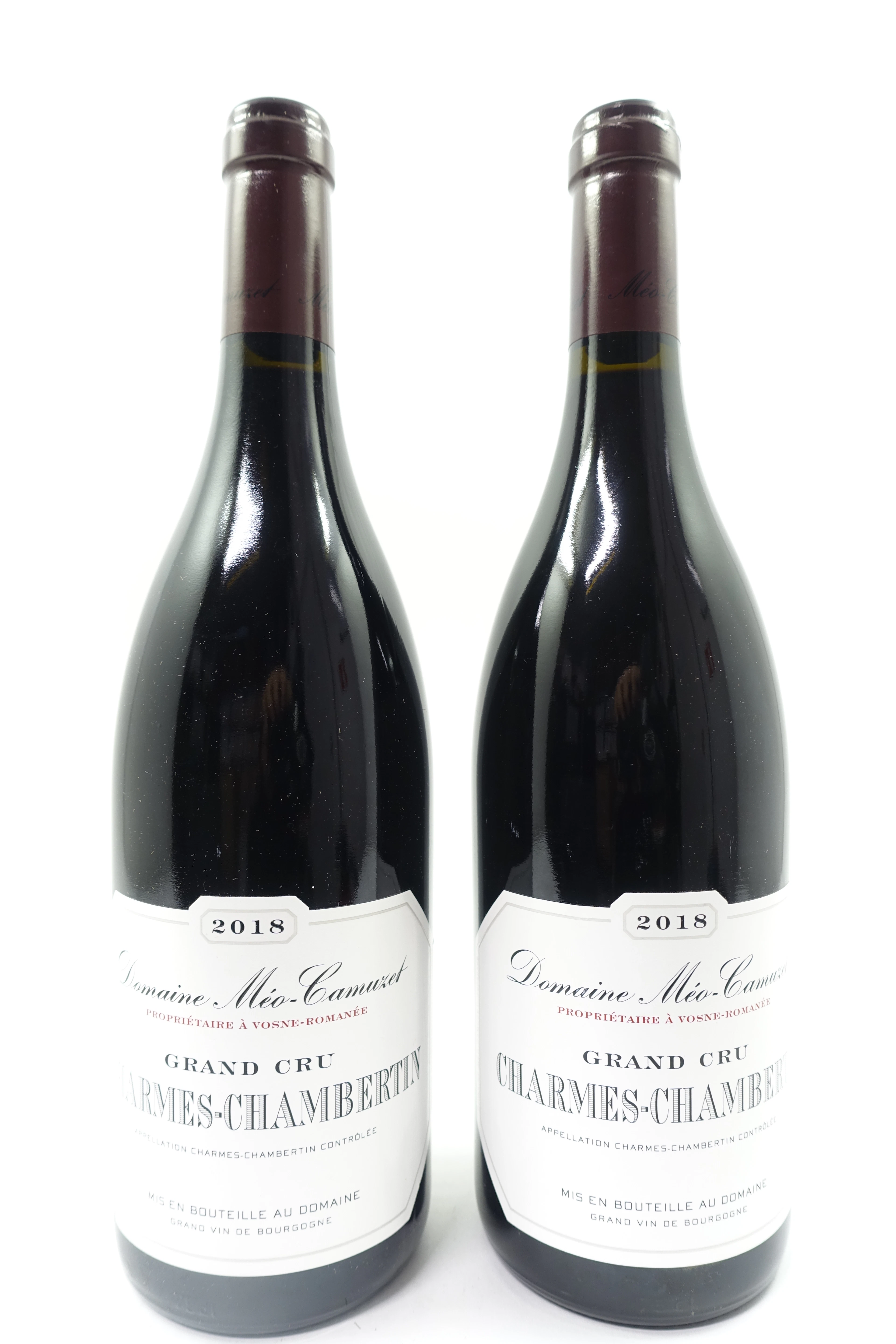 2 bts CHARMES CHAMBERTIN 2018 Grand Cru. Domaine Méo Camuzet