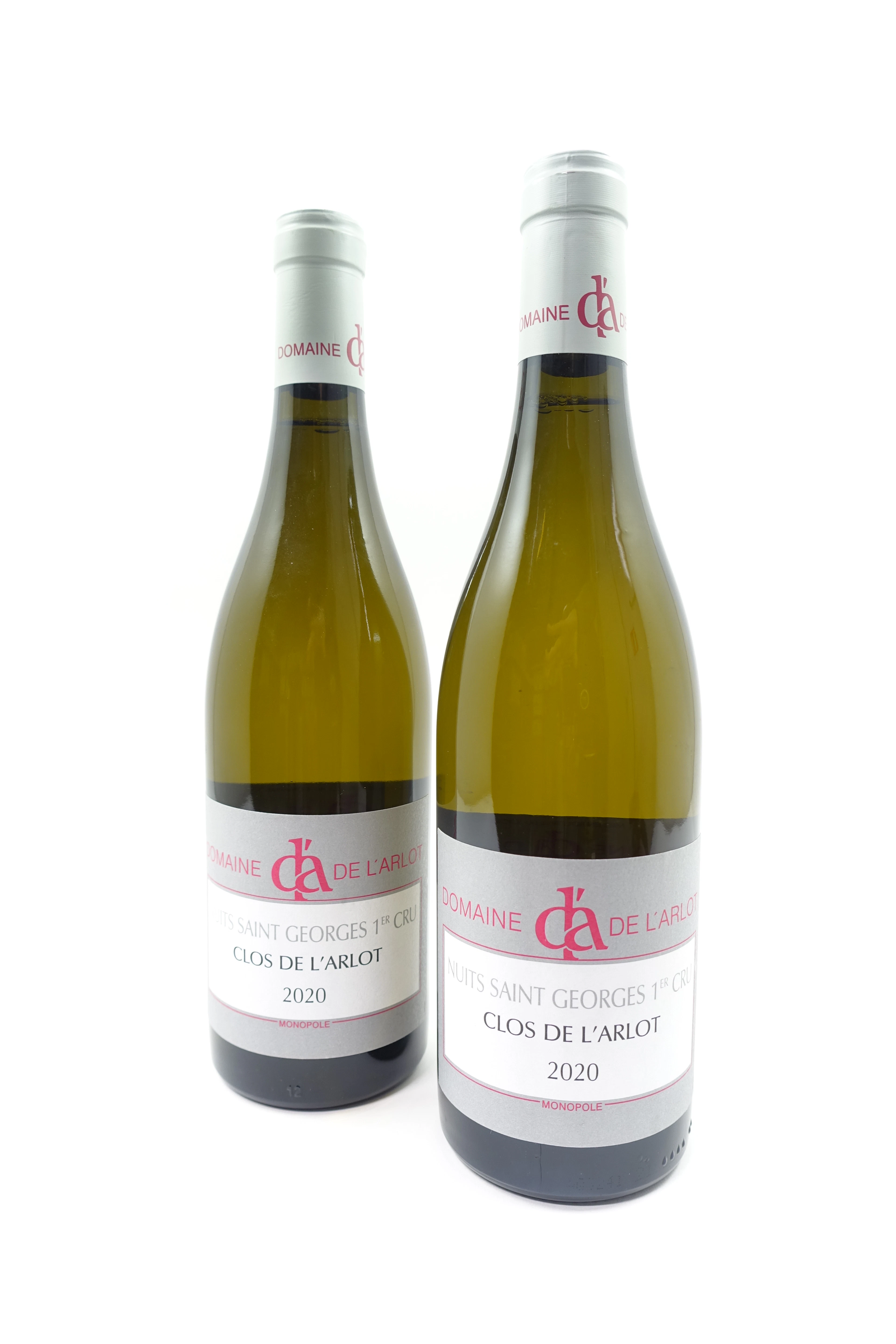 2 bts NUITS SAINT GEORGES 2020 (blanc) 1er Cru Clos de l'Arlot. Domaine