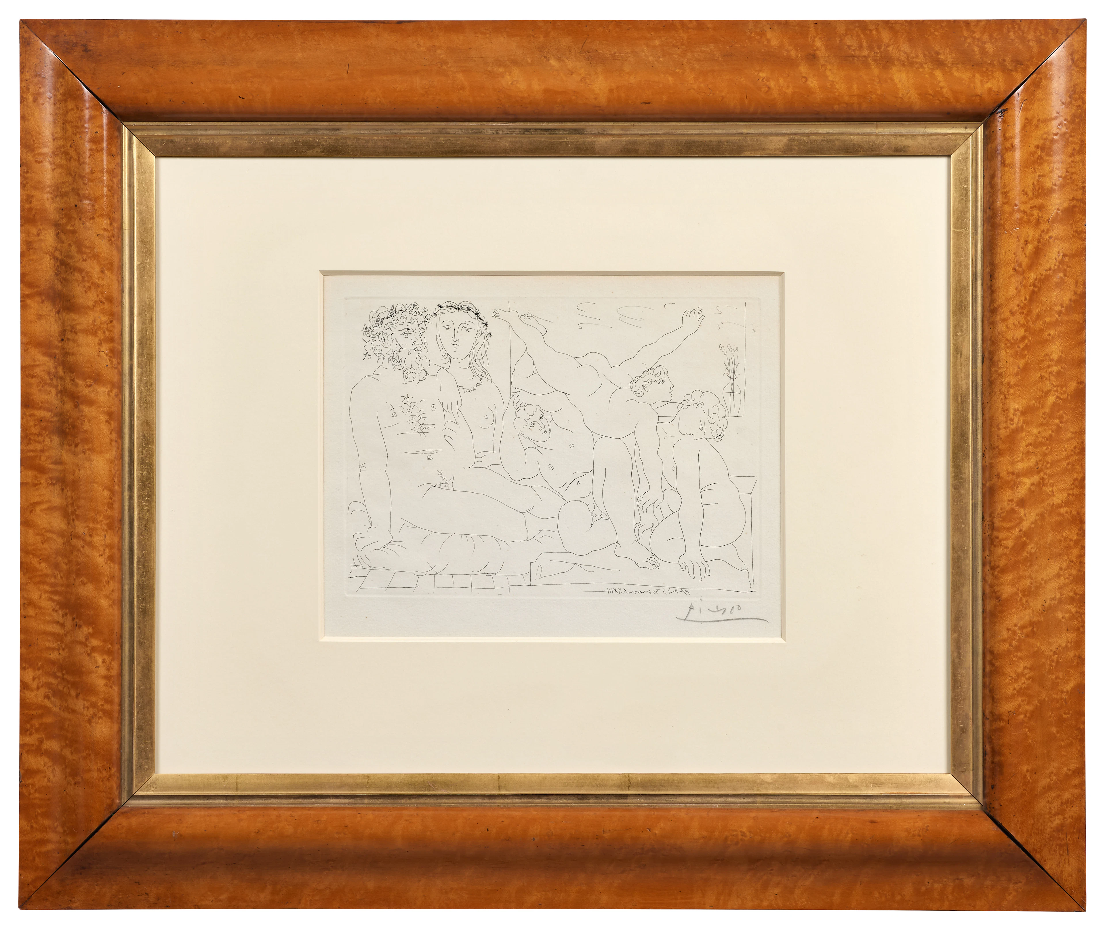 Pablo PICASSO (1881 - 1973) Famille de Saltimbanque - 1933