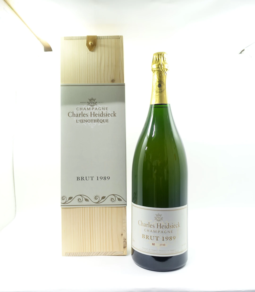 1 jéroboam CHAMPAGNE CHARLES HEIDSEICK 1989 Brut. L'Oenothèque 2000