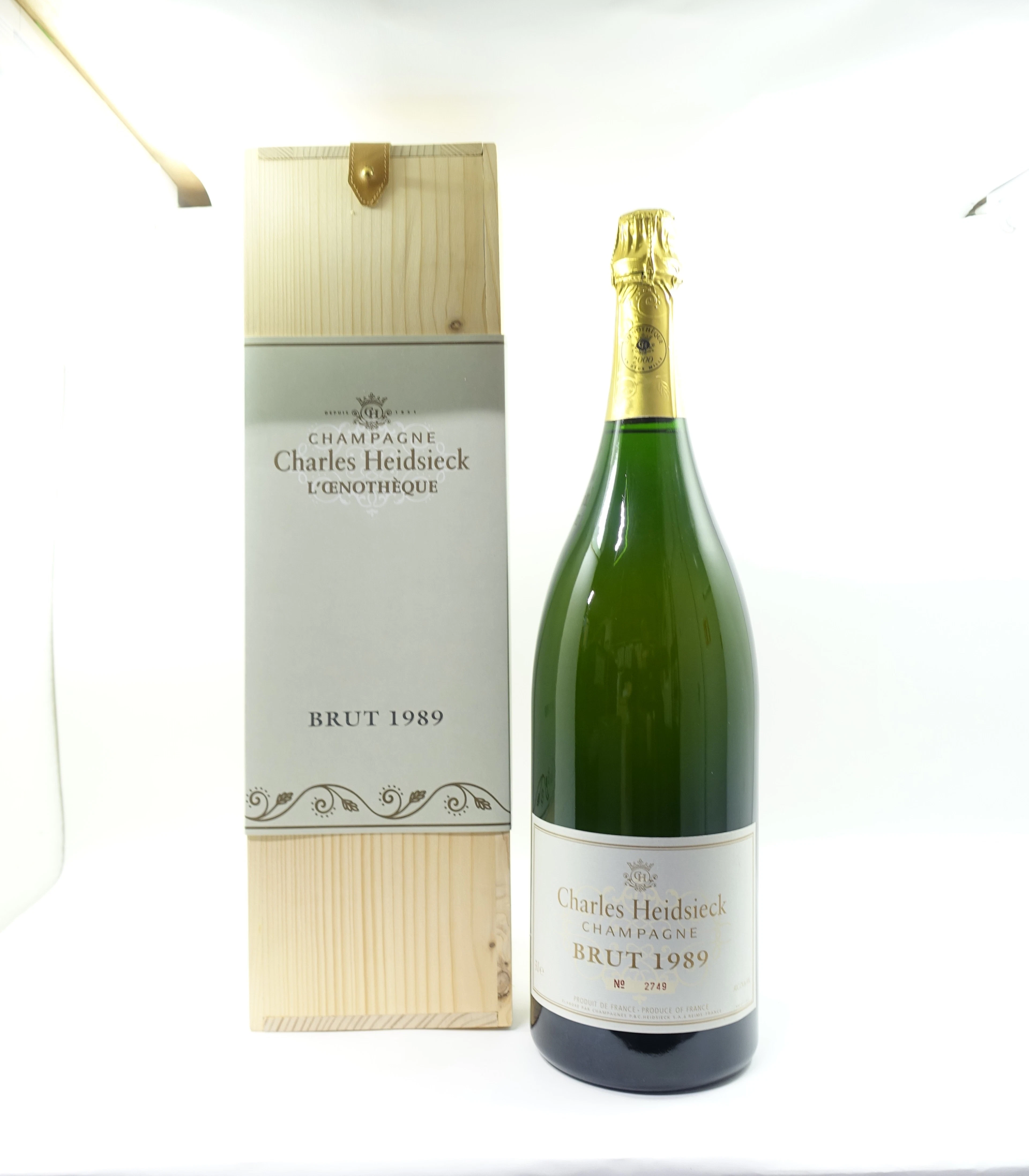 1 jéroboam CHAMPAGNE CHARLES HEIDSEICK 1989 Brut. L'Oenothèque 2000