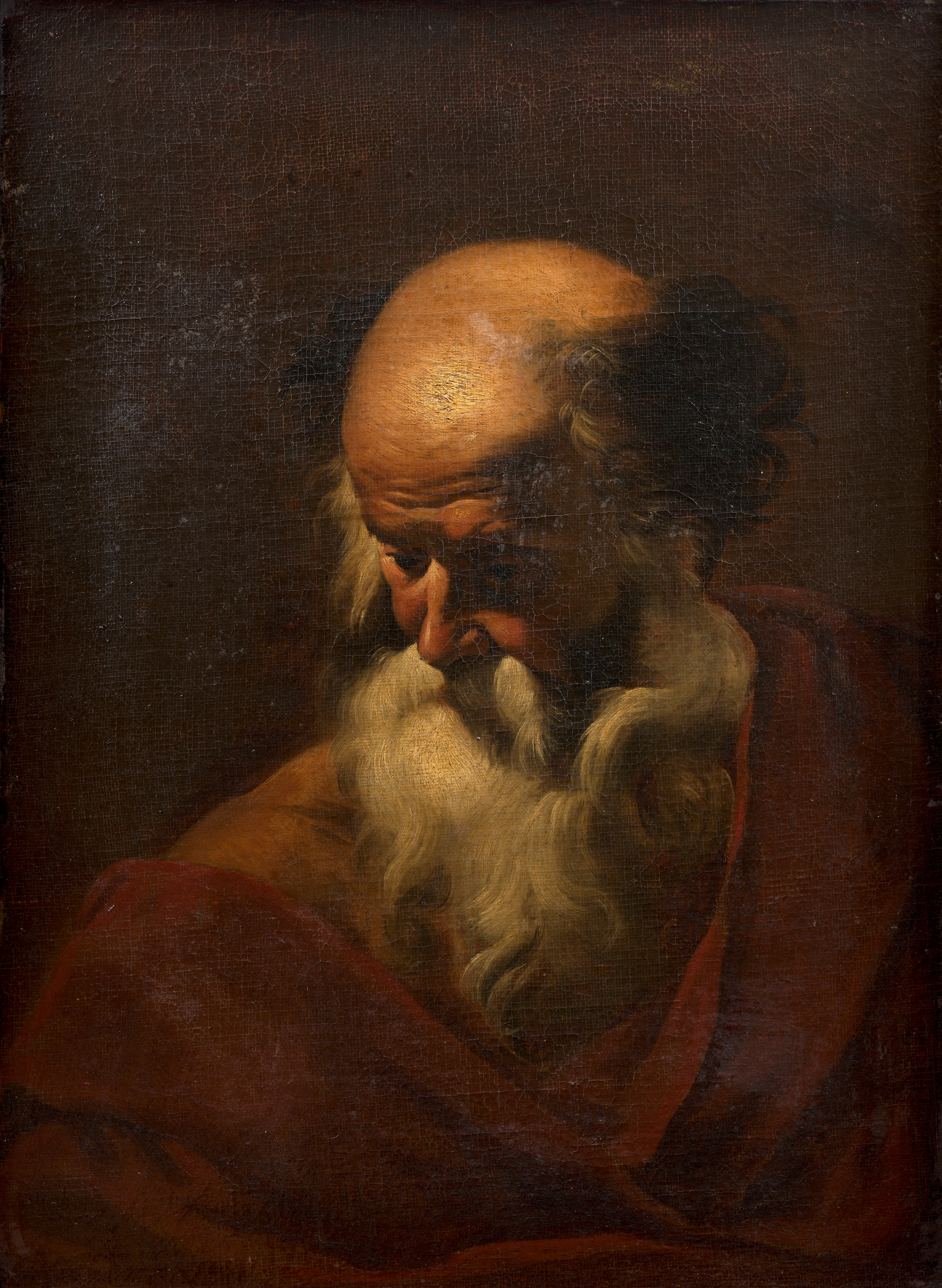 Giovanni LANFRANCO Parme, 1582 - Rome, 1647 Tête d’apôtre