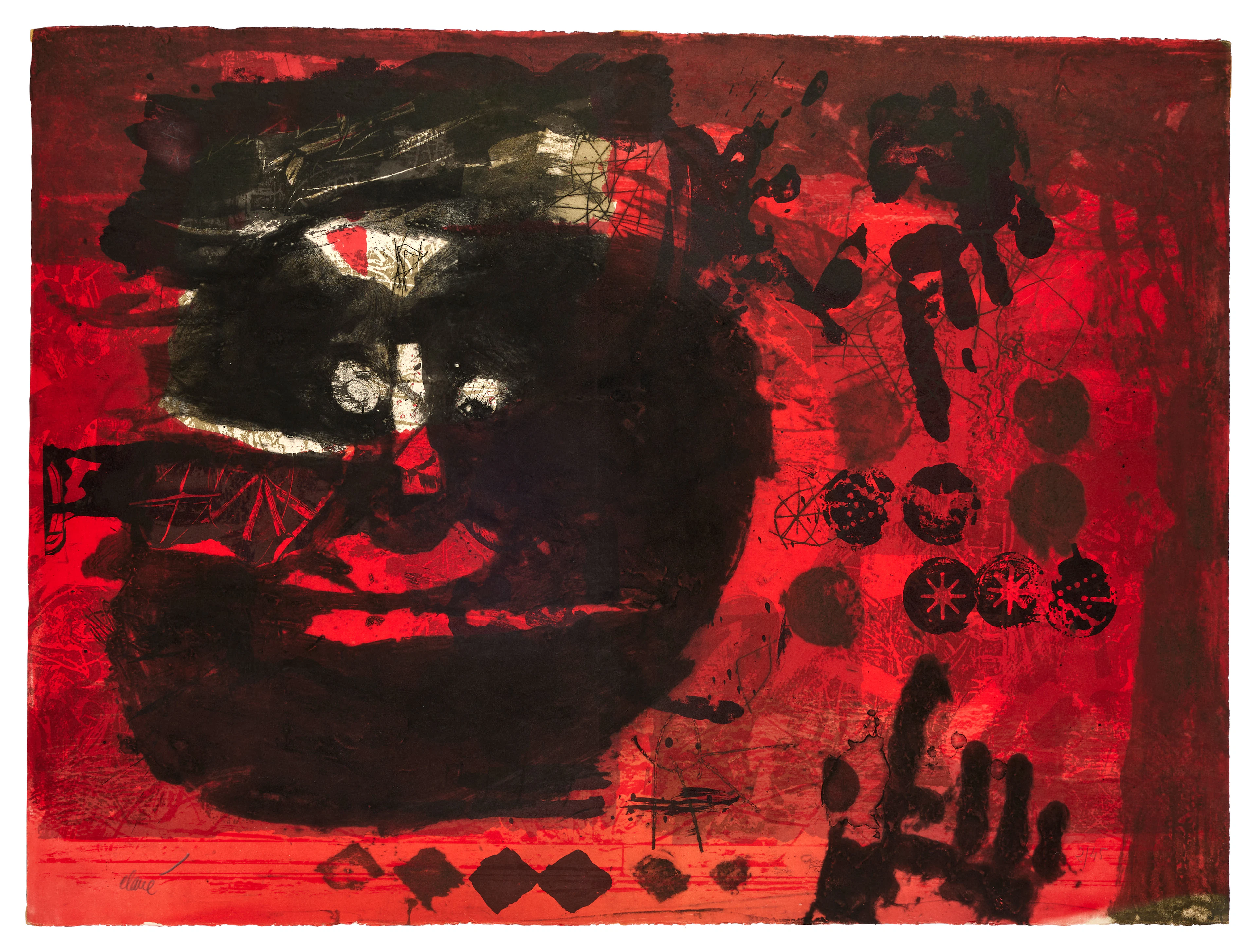 Antoni CLAVÉ 1913 - 2005 Guerrier aux étoiles - 1970