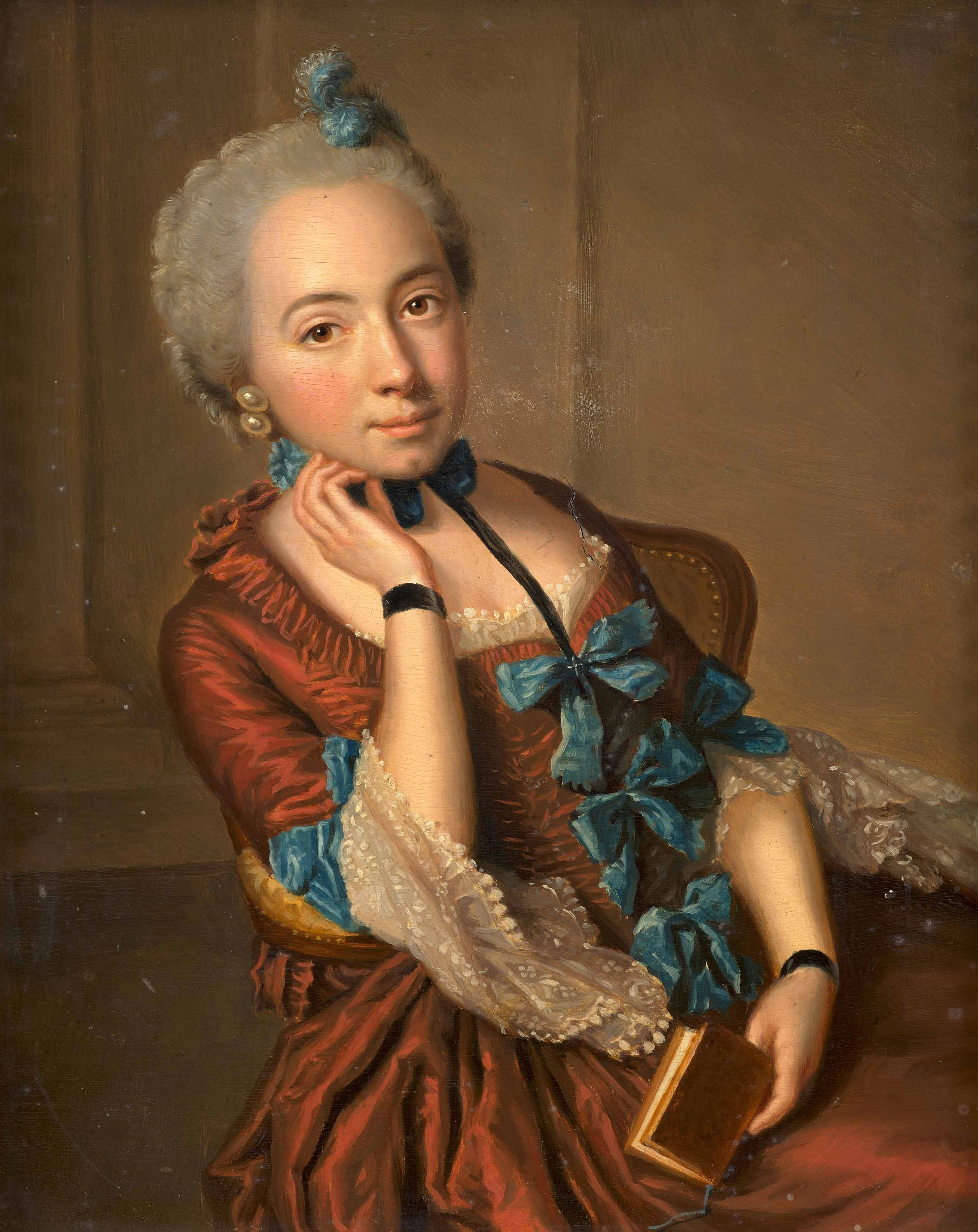 Ecole européenne du XIXe siècle Dans le goût du XVIIIe siècle Portrait
