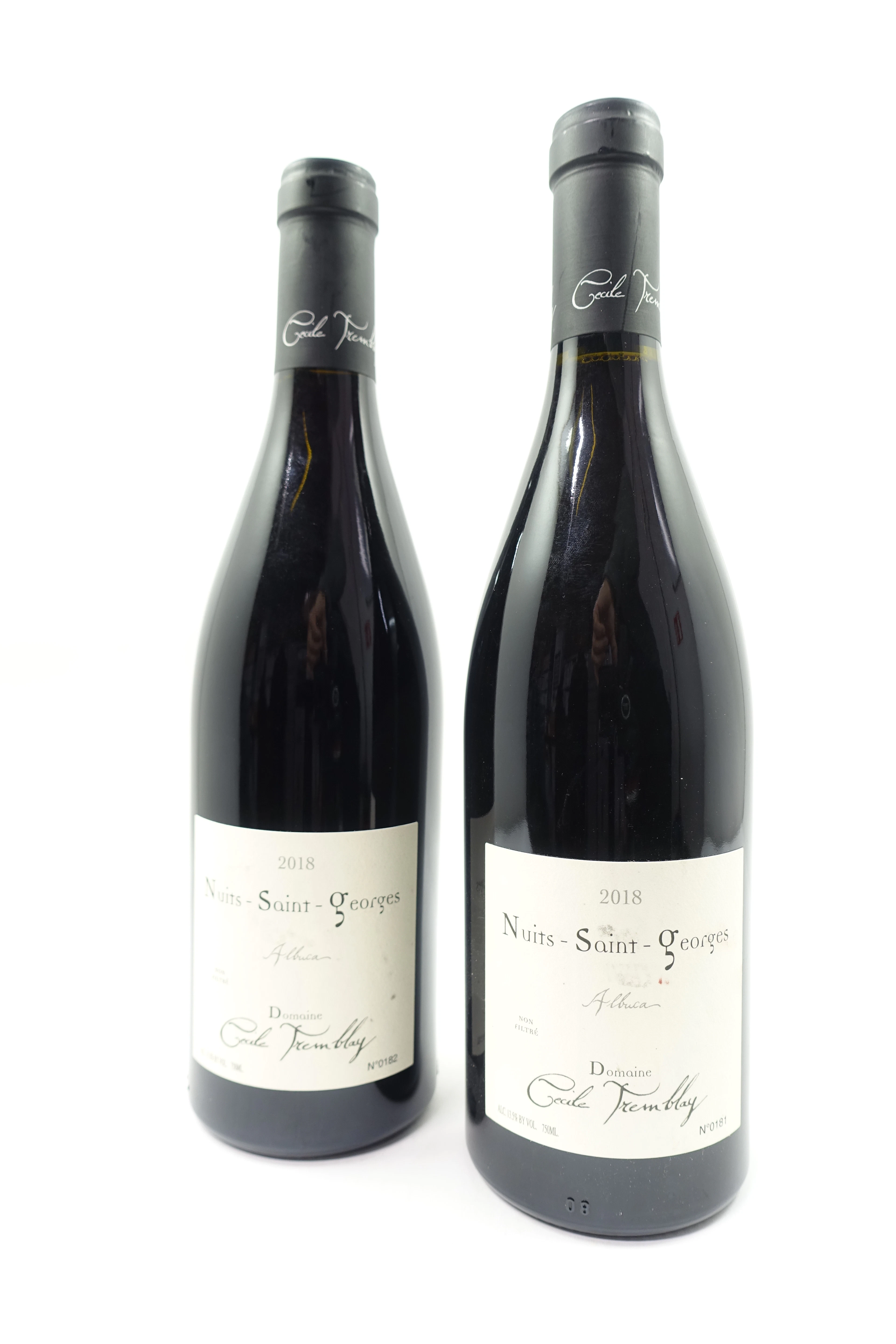 2 bts NUITS SAINT GEORGES 2018 Albuca. Domaine Cécile Tremblay