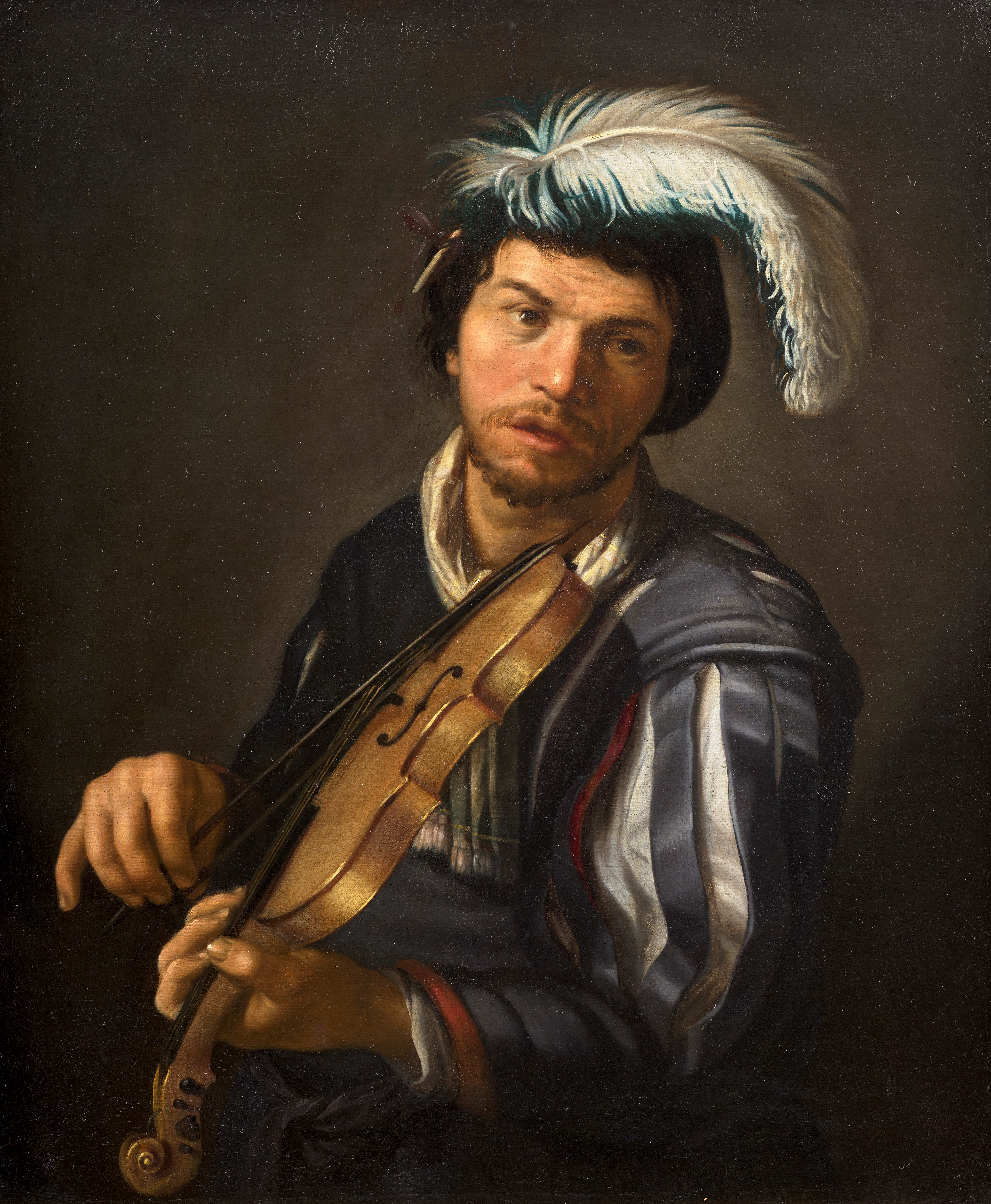 École caravagesque du début du XVIIe siècle Le joueur de violon